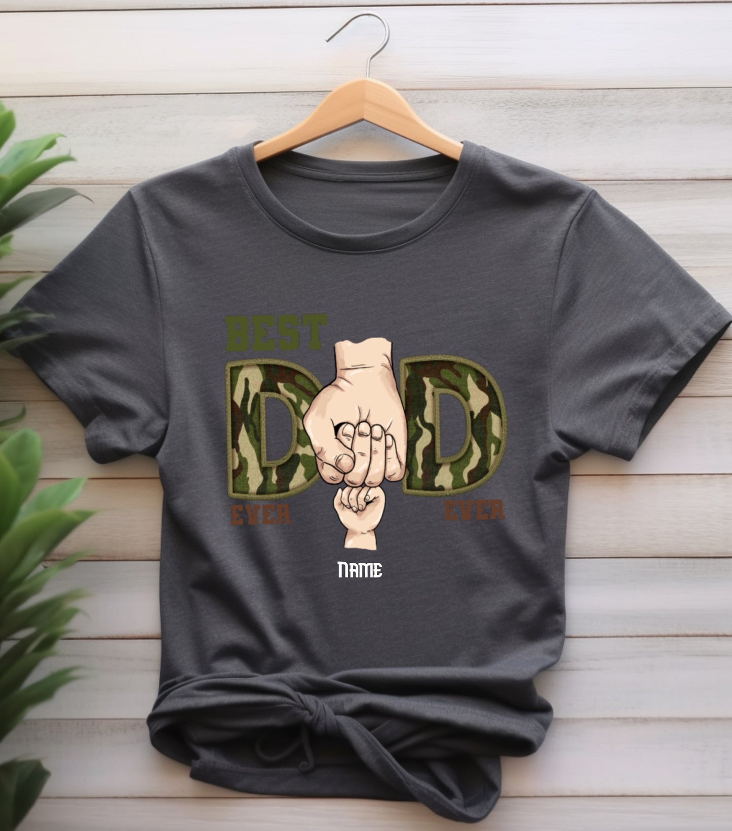 Best dad ever Shirt, Custom name dad and kids Shirt, dad military shirt,  Father custom kids name Shirt
