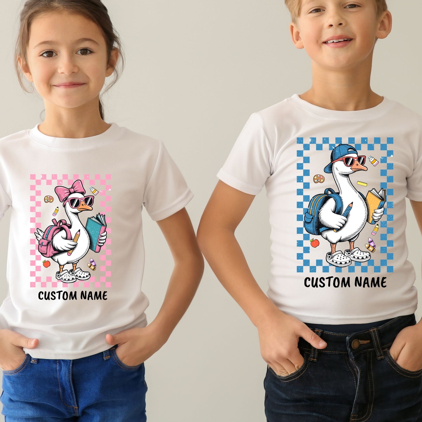 Back To School T-Shirt, First Day Of School Shirt, Back To School Boy Girl T-Shirt, School Goose shirt
