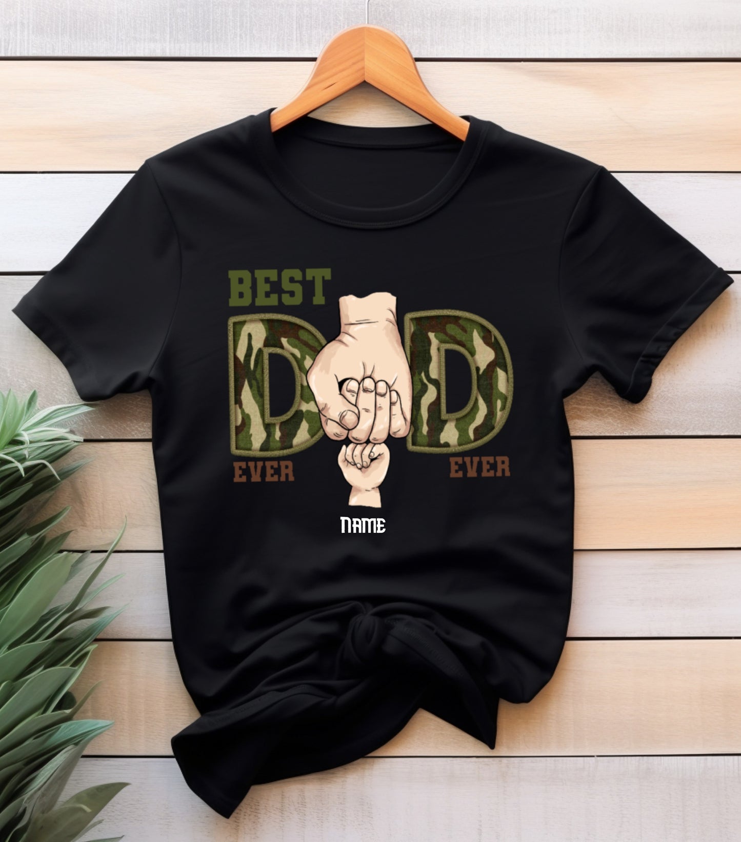 Best dad ever Shirt, Custom name dad and kids Shirt, dad military shirt,  Father custom kids name Shirt