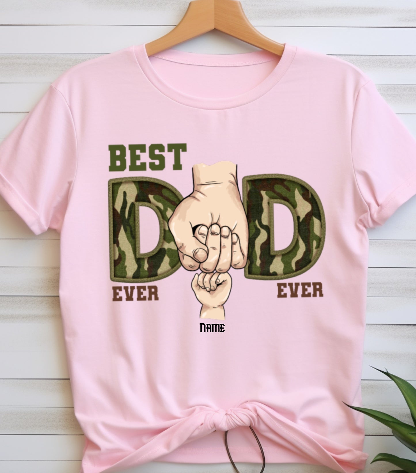 Best dad ever Shirt, Custom name dad and kids Shirt, dad military shirt,  Father custom kids name Shirt