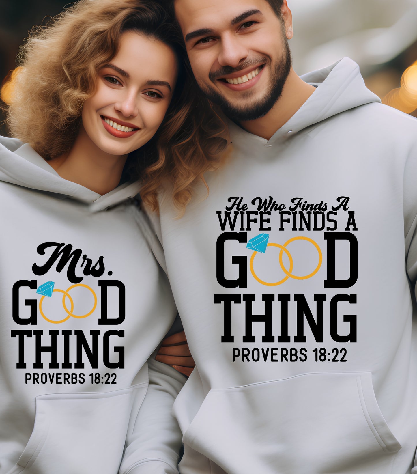 He Who Finds A Wife Hoodie, Finds A Good Thing Hoodie, Wifey found,   Couple hoodie, Husband and wife hoodie