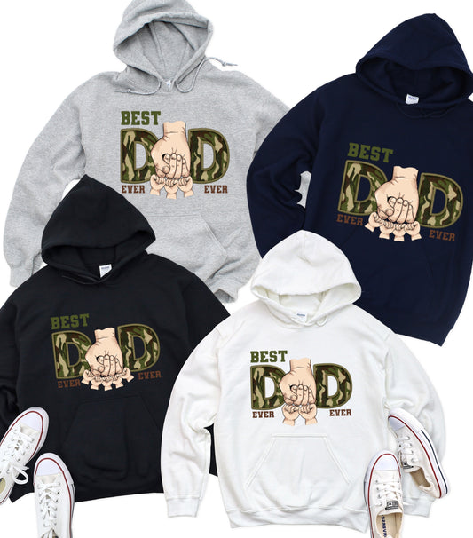 Best dad ever Hoodie, Custom name dad and kids Hoodie, dad military hoodie,  Father custom kids name Hoodie