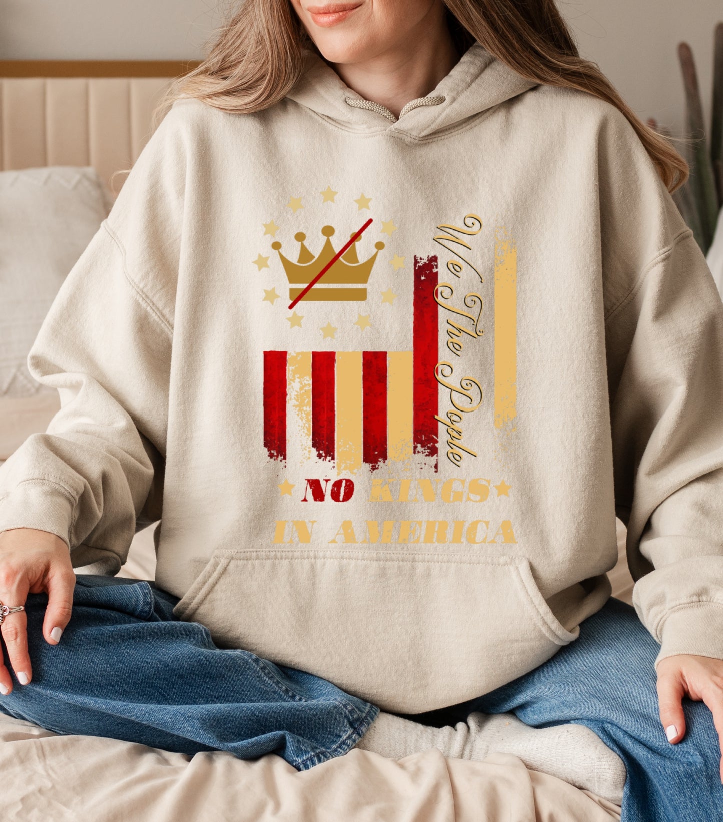No Kings in America Hoodie, Anti Authoritarian Protest Hoodie, For Social Justice Hoodie,  Democracy Not Monarchy America Hoodie, Nope Kings Hoodie (Copy)