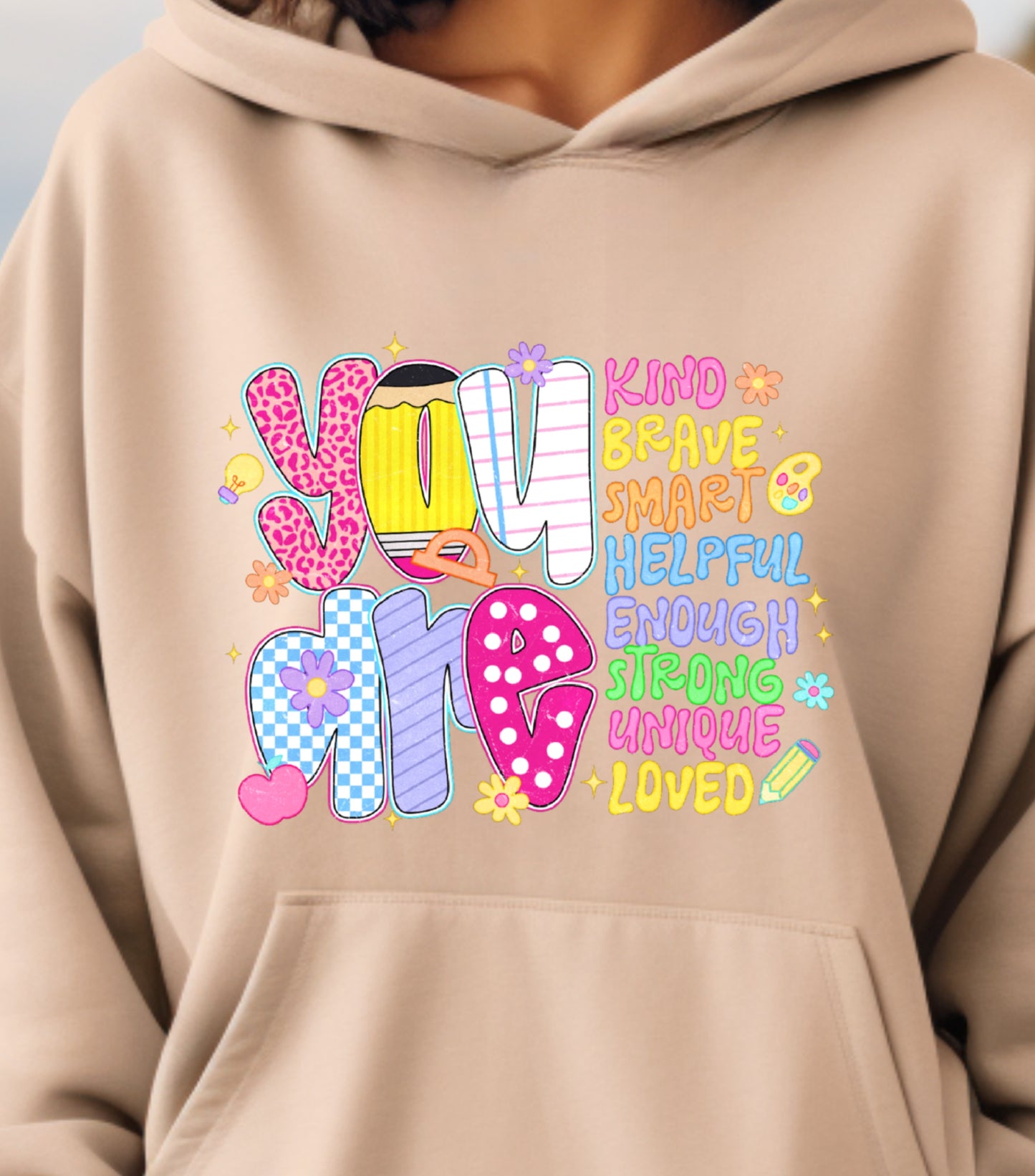 Back To School Hoodie, Hello School Hoodie, You Are Kind, Teacher Life Gift Hoodie, First Day Of School, Teacher Appreciation Gift Hoodie