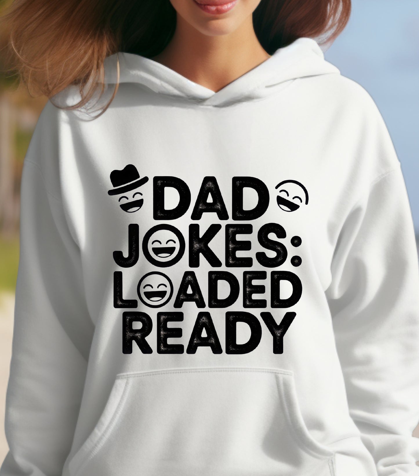 Dad Jokes Loaded Ready Hoodie, Funny Father hoodie, Humor Retro hoodie, happy fathers day hoodie