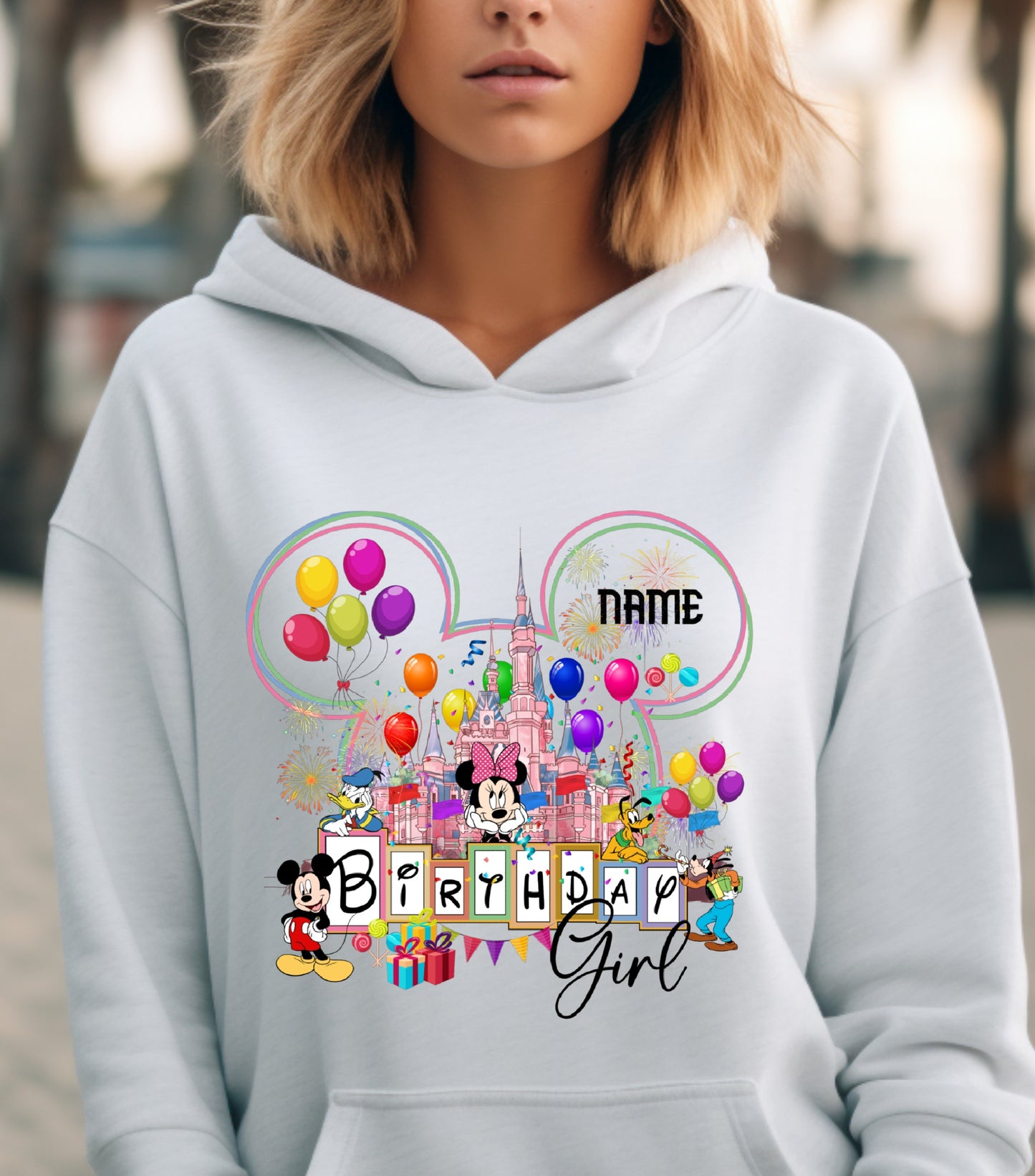 Personalized Birthday Girl Hoodie, Custom Name, Happy Birthday hoodie, Family Vacation 2025 hoodie,  Wish Trip 2025, Magical Kingdom hoodie