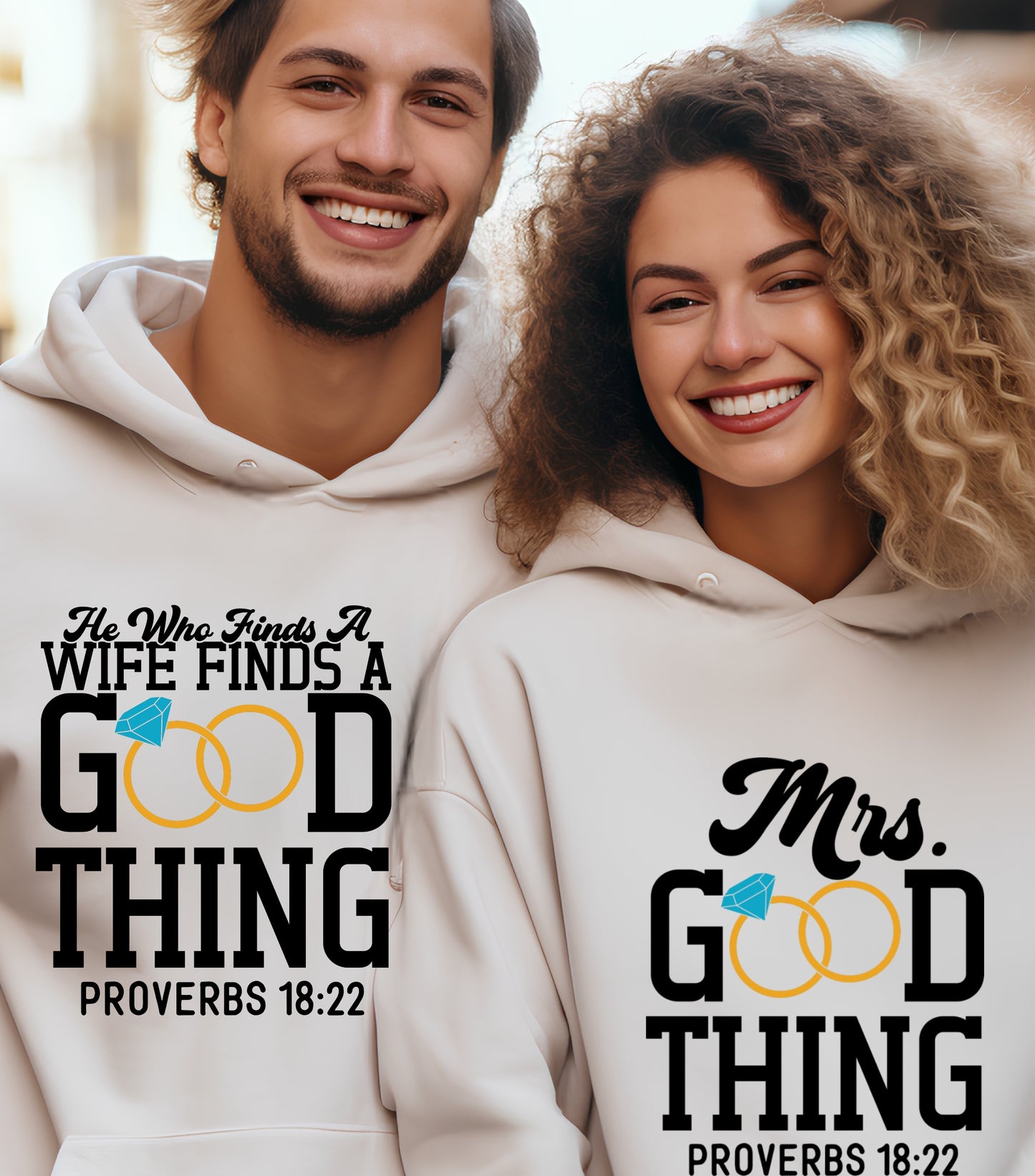 He Who Finds A Wife Hoodie, Finds A Good Thing Hoodie, Wifey found,   Couple hoodie, Husband and wife hoodie