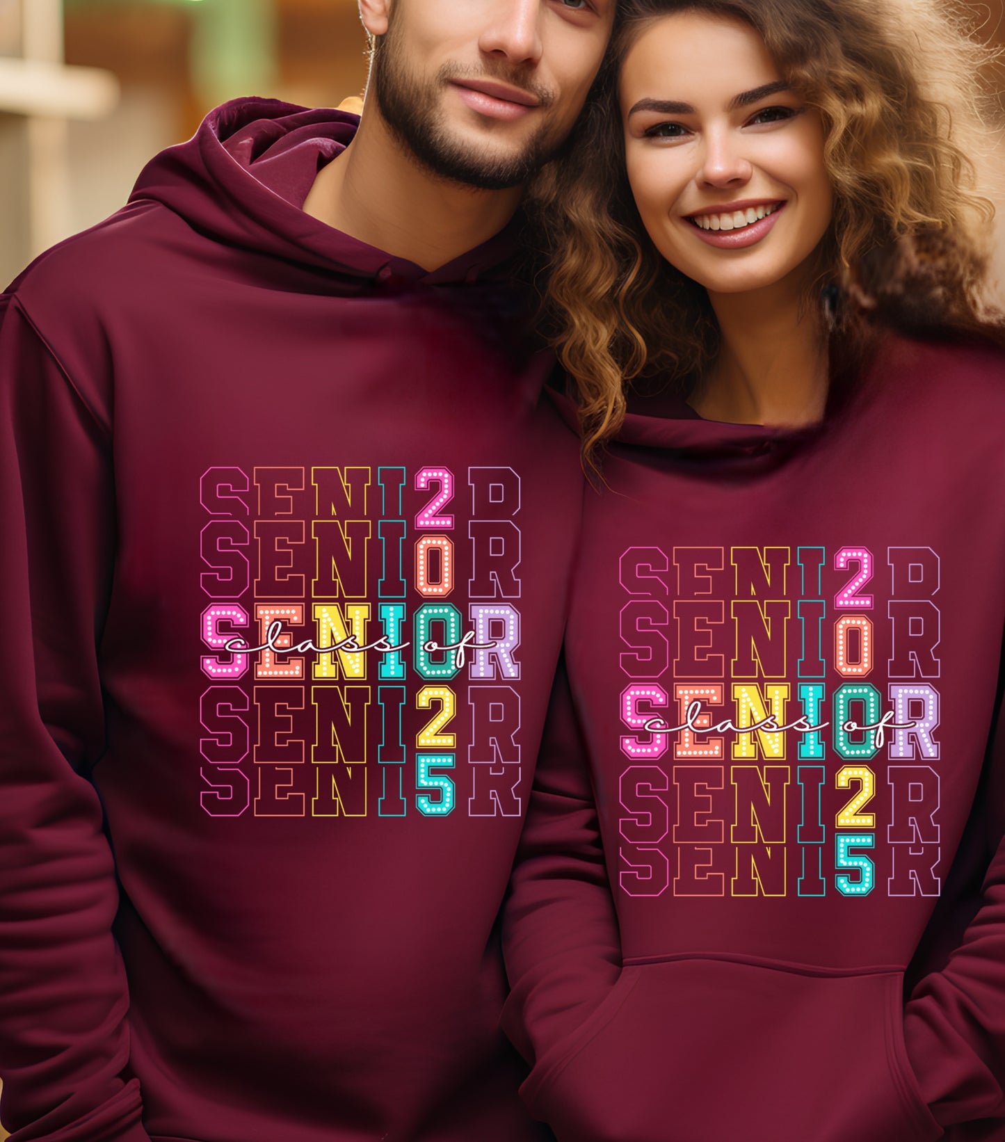 Senior 2025 Hoodie, Retro Graduation Hoodie, Class of 2025 Hoodie, High school Senior Hoodie