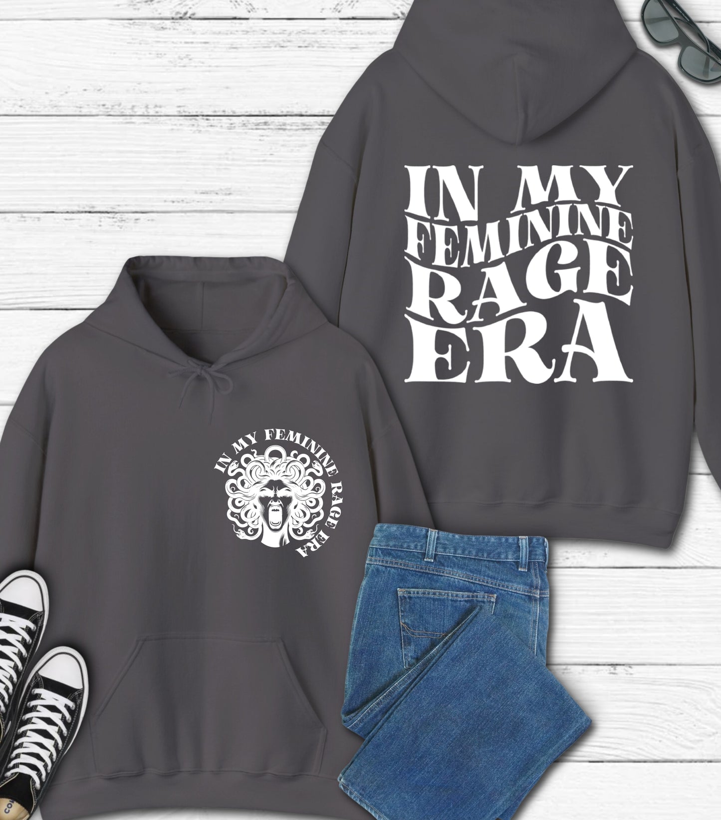 In My Feminine Rage Era Hoodie, Feminism Feminist Women's Rights Reproductive Hoodie