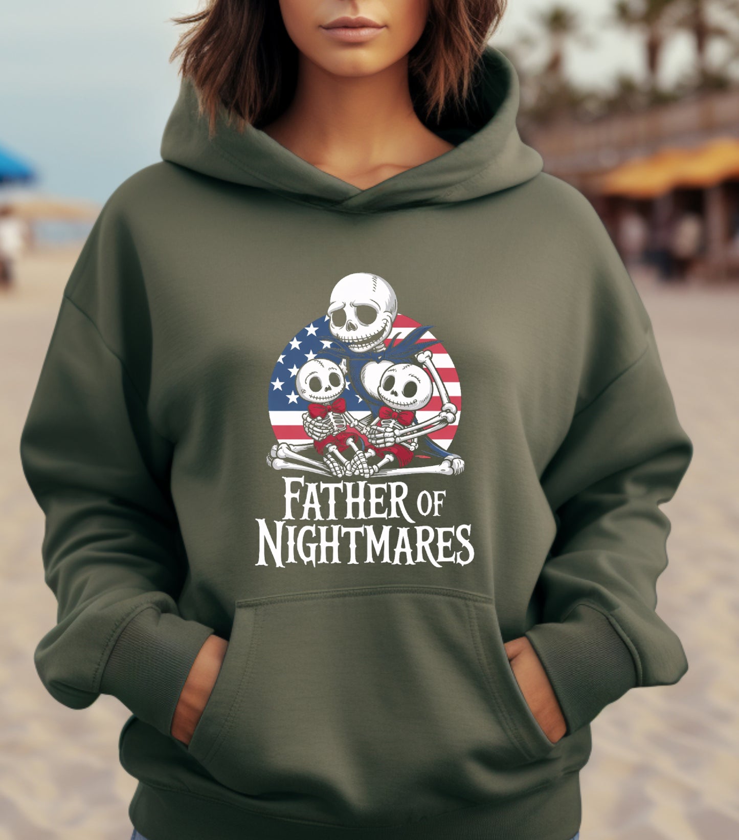 Father Of Nightmares Hoodie, Dad And Son Hoodie, Skellington Nightmare Hoodie, Father’s Day Gift Hoodie