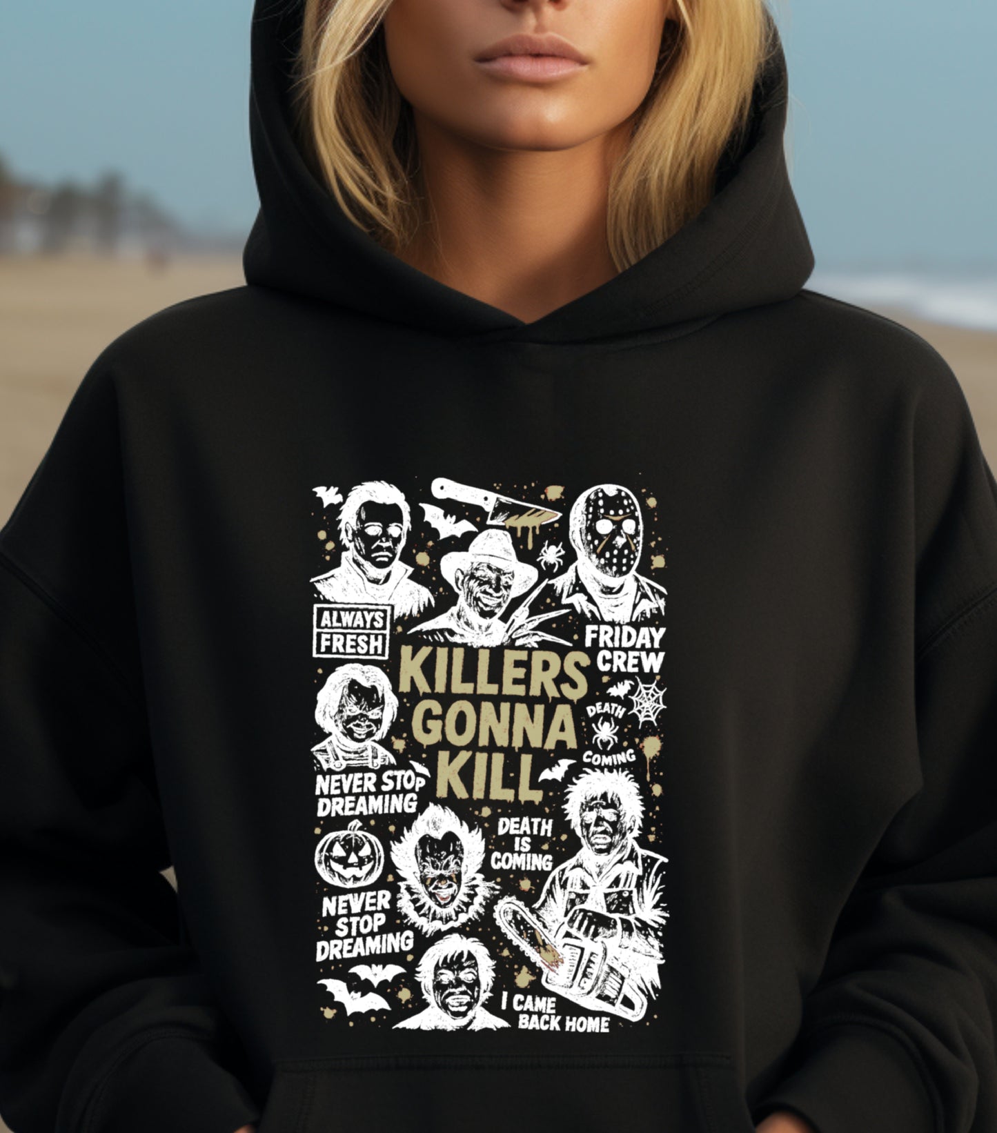 Horror Friends Hoodie, Retro Halloween Hoodie, The Boys Of Fall for gift Hoodie, Horror Movie Halloween hoodie