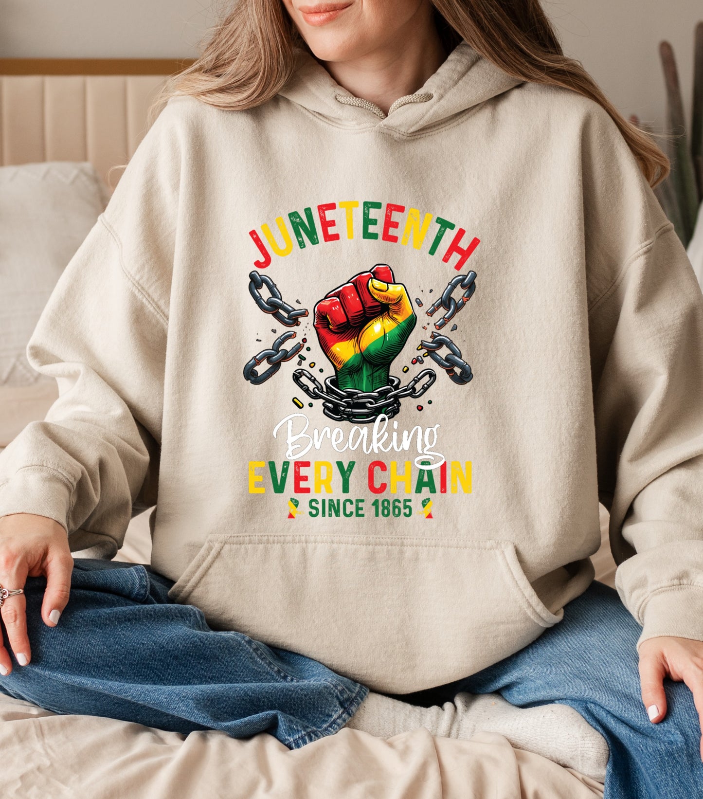 Breaking Every Chain Hoodie, Since 1865 Women Men Juneteenth Freedom Hoodie, Juneteenth 1865 hoodie,  Black History Hoodie, Black Freedom Hoodie