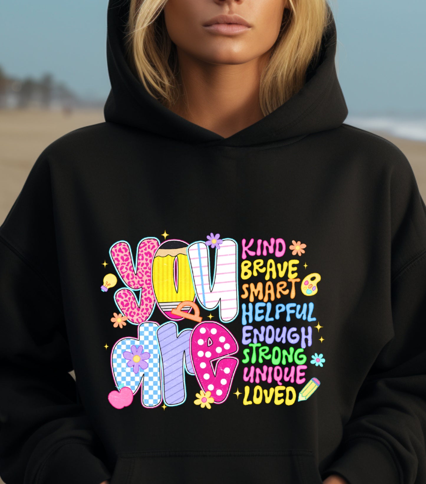 Back To School Hoodie, Hello School Hoodie, You Are Kind, Teacher Life Gift Hoodie, First Day Of School, Teacher Appreciation Gift Hoodie