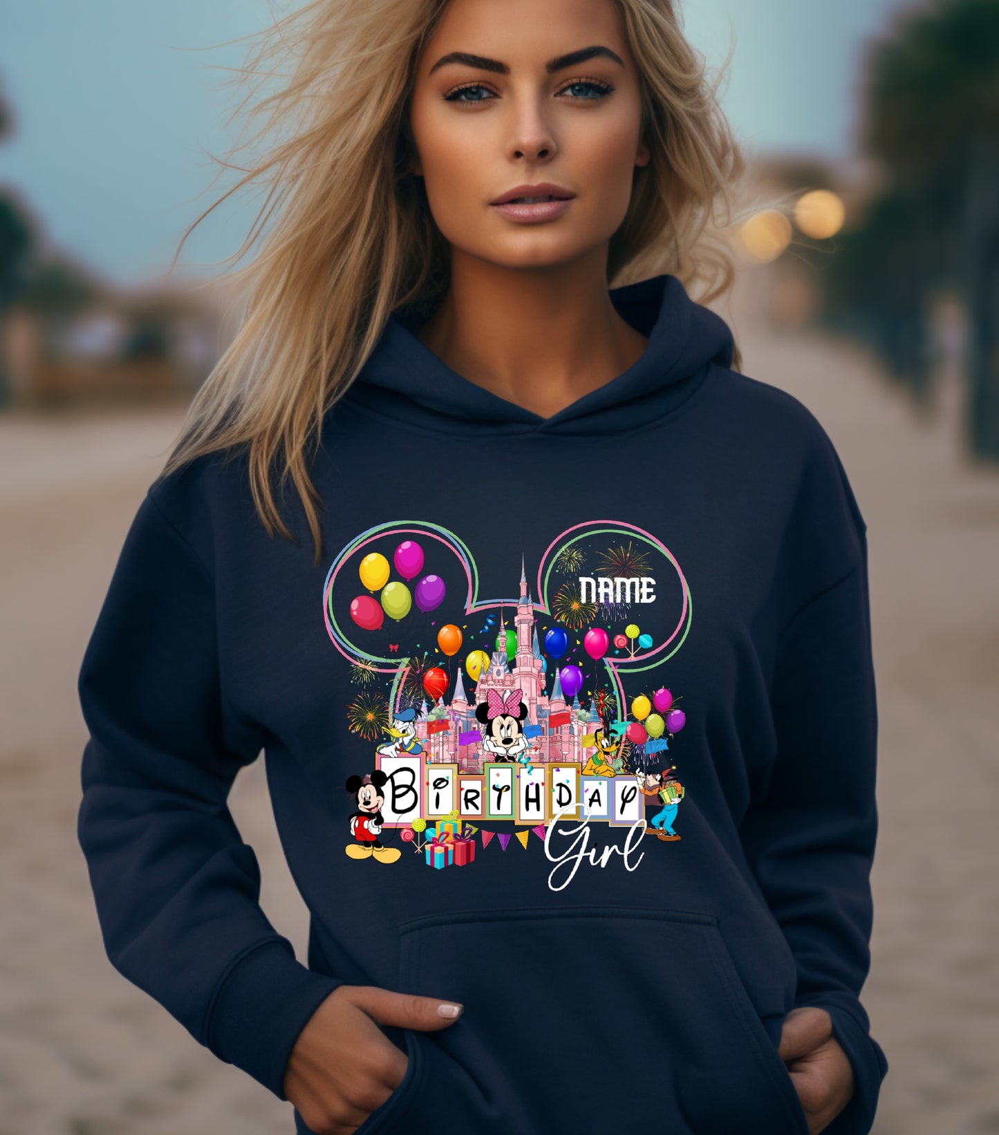 Personalized Birthday Girl Hoodie, Custom Name, Happy Birthday hoodie, Family Vacation 2025 hoodie,  Wish Trip 2025, Magical Kingdom hoodie