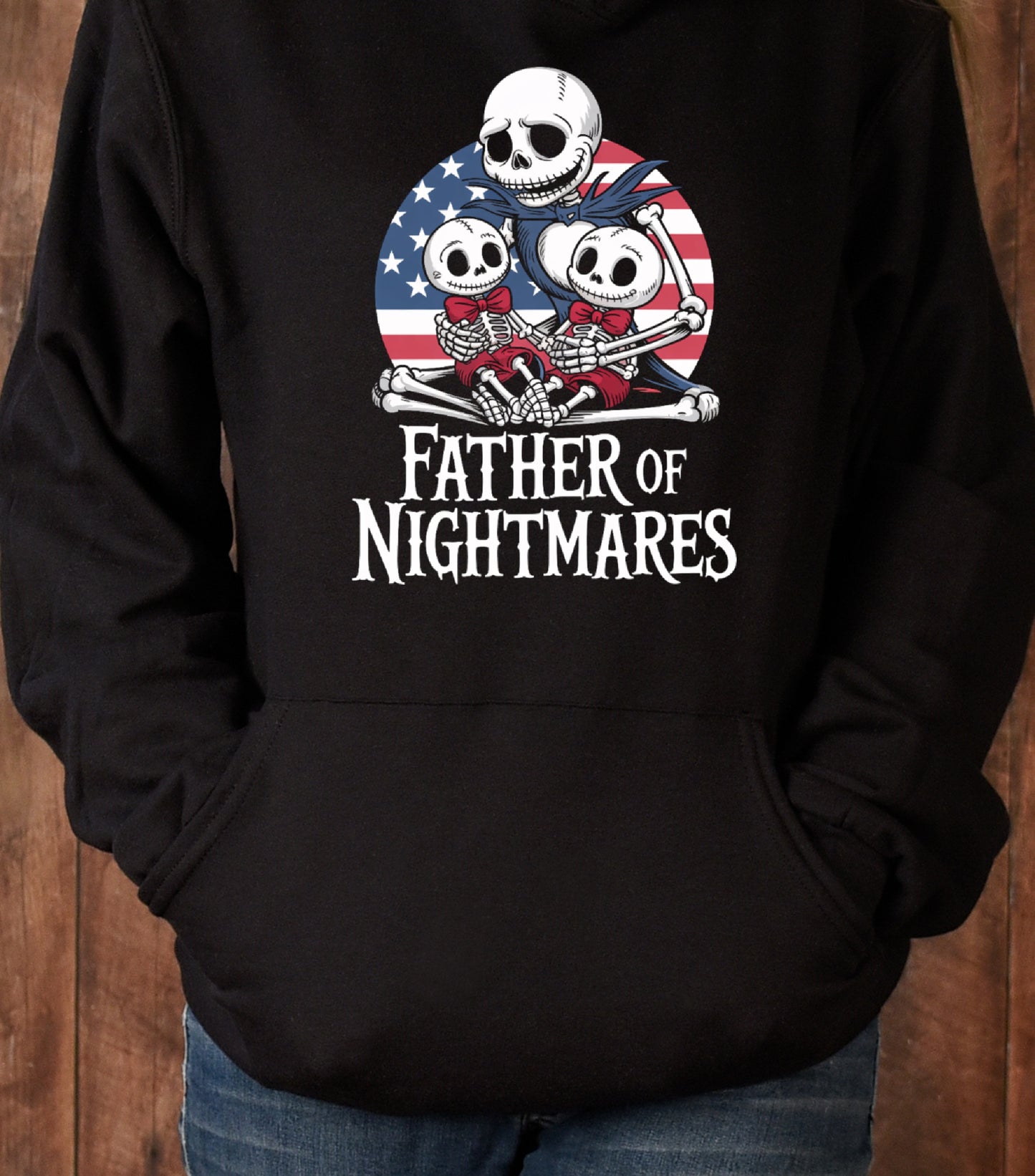 Father Of Nightmares Hoodie, Dad And Son Hoodie, Skellington Nightmare Hoodie, Father’s Day Gift Hoodie