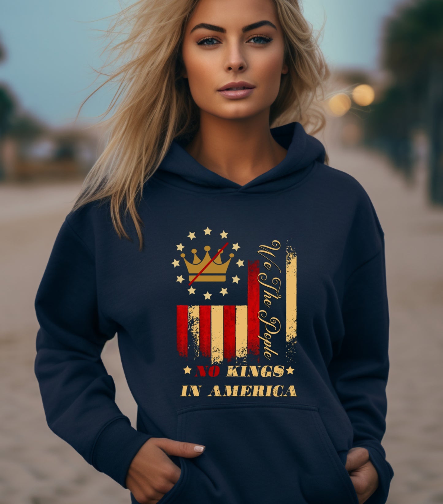 No Kings in America Hoodie, Anti Authoritarian Protest Hoodie, For Social Justice Hoodie,  Democracy Not Monarchy America Hoodie, Nope Kings Hoodie (Copy)