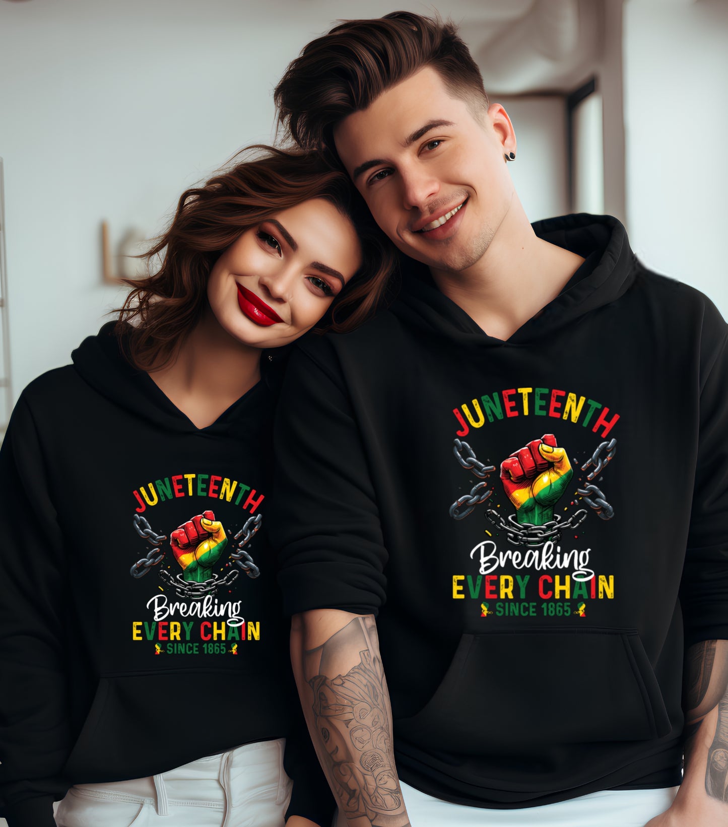 Breaking Every Chain Hoodie, Since 1865 Women Men Juneteenth Freedom Hoodie, Juneteenth 1865 hoodie,  Black History Hoodie, Black Freedom Hoodie