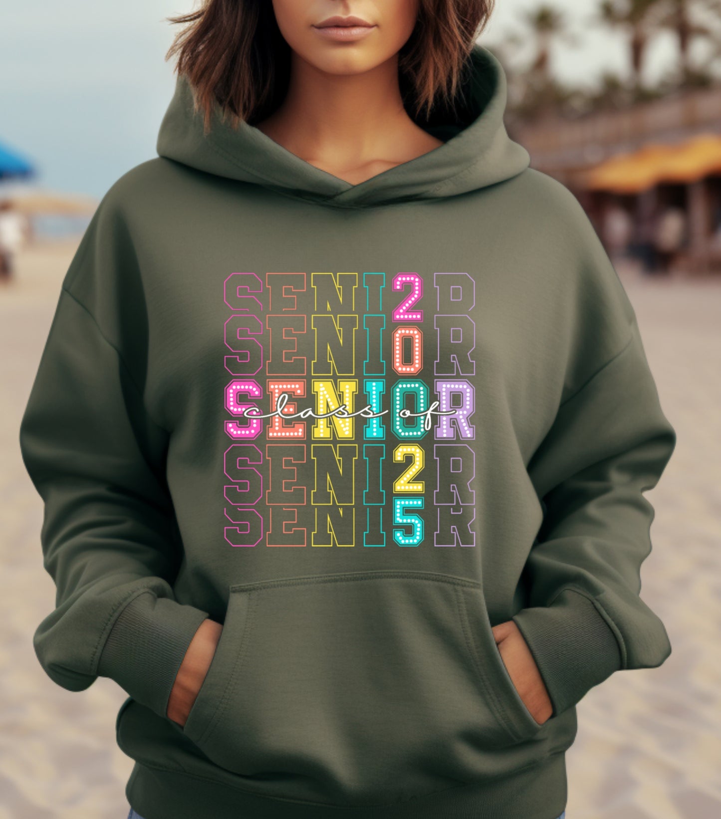 Senior 2025 Hoodie, Retro Graduation Hoodie, Class of 2025 Hoodie, High school Senior Hoodie