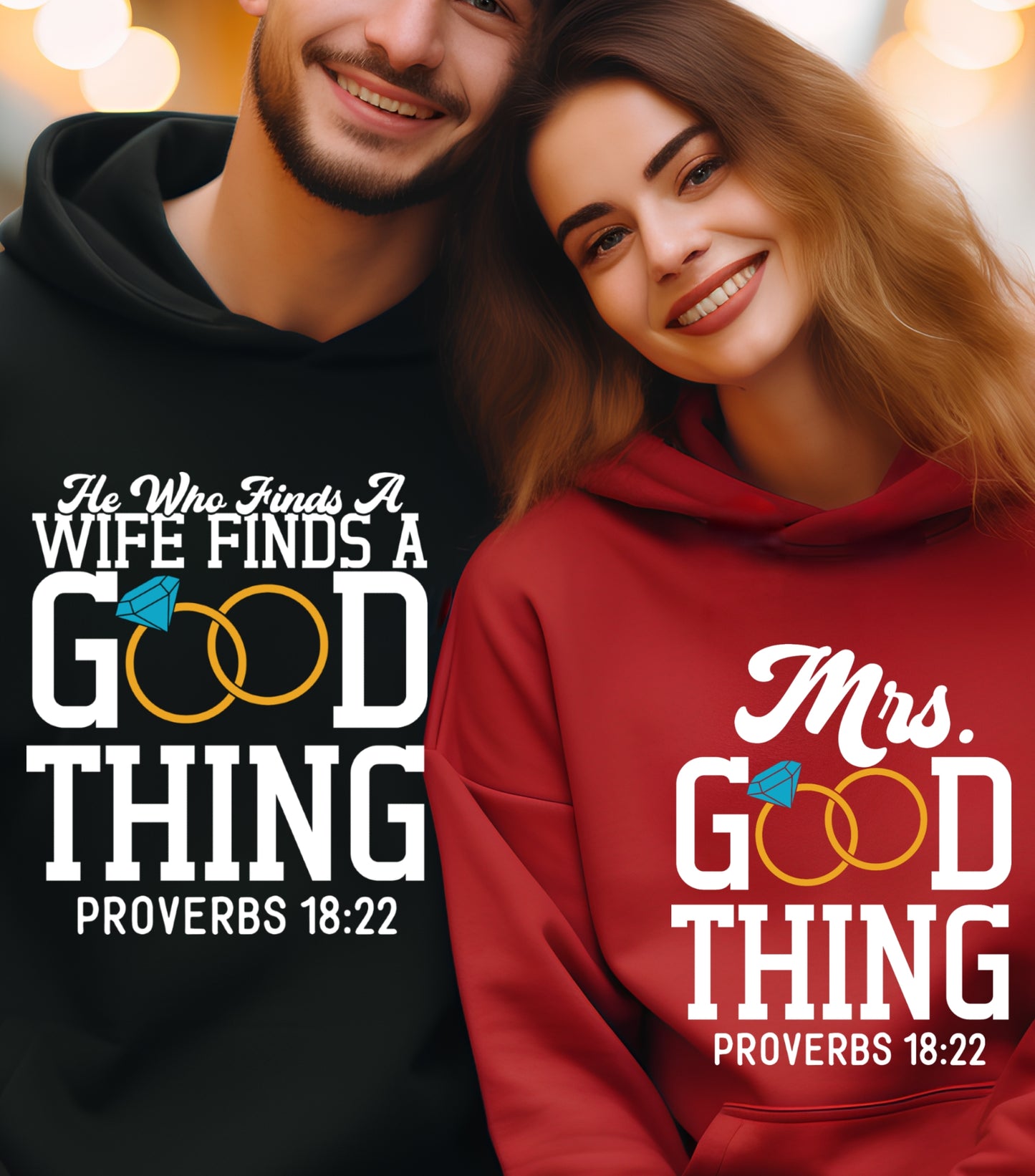 He Who Finds A Wife Hoodie, Finds A Good Thing Hoodie, Wifey found,   Couple hoodie, Husband and wife hoodie
