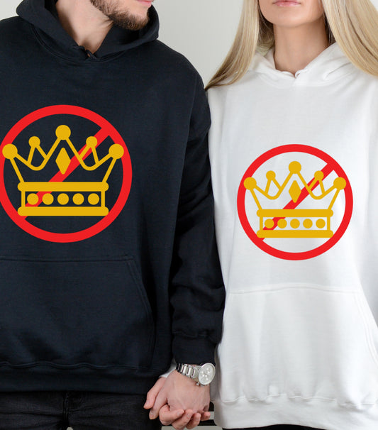 No Kings in America Hoodie, Anti Authoritarian Protest Hoodie, For Social Justice Hoodie,  Democracy Not Monarchy America Hoodie, Nope Kings Hoodie (Copy) (Copy) (Copy)