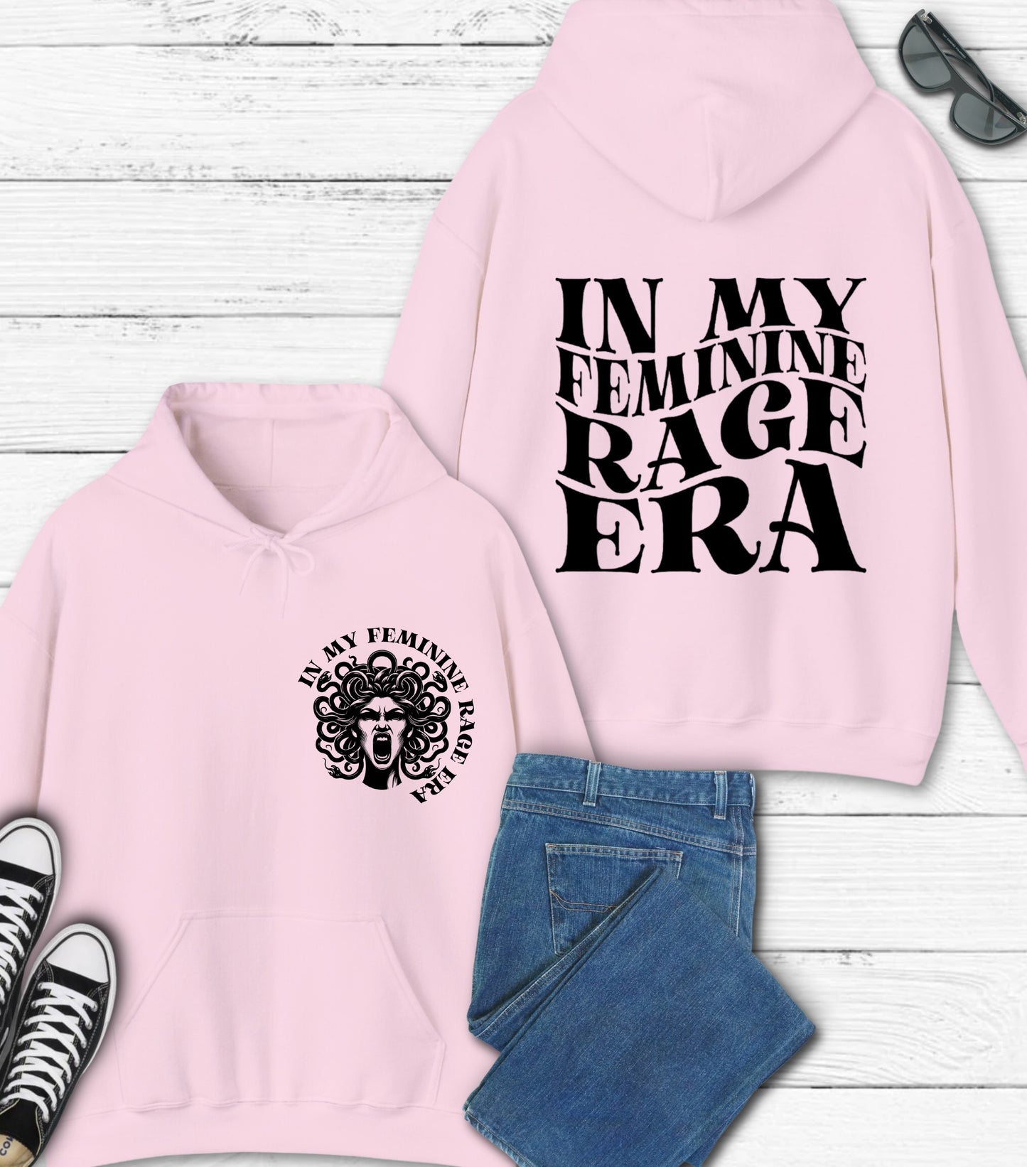 In My Feminine Rage Era Hoodie, Feminism Feminist Women's Rights Reproductive Hoodie
