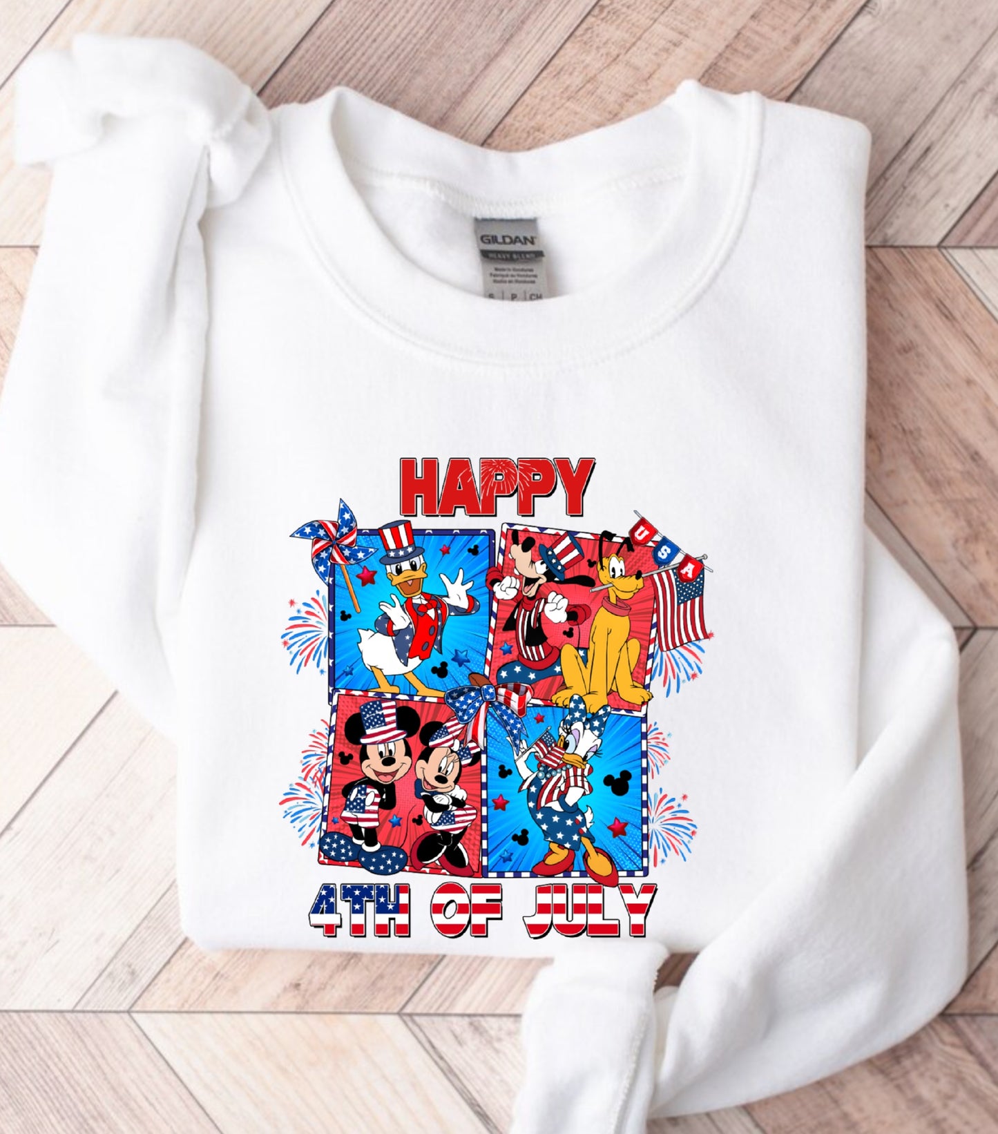 Mouse 4th Of July Sweatshirt, Cartoon 4th July Sweatshirt, Fourth Of July, Independence Day Sweatshirt, &nbsp;4t of July Coquette Sweatshirt