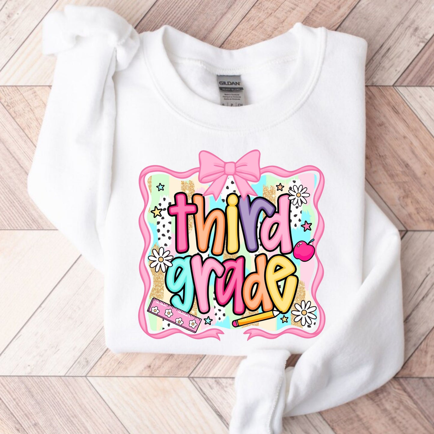 Preppy Back To School Sweatshirt, First Day Of School Sweatshirt, Coquette Teacher Sweatshirt, gift for Girls Sweatshirt