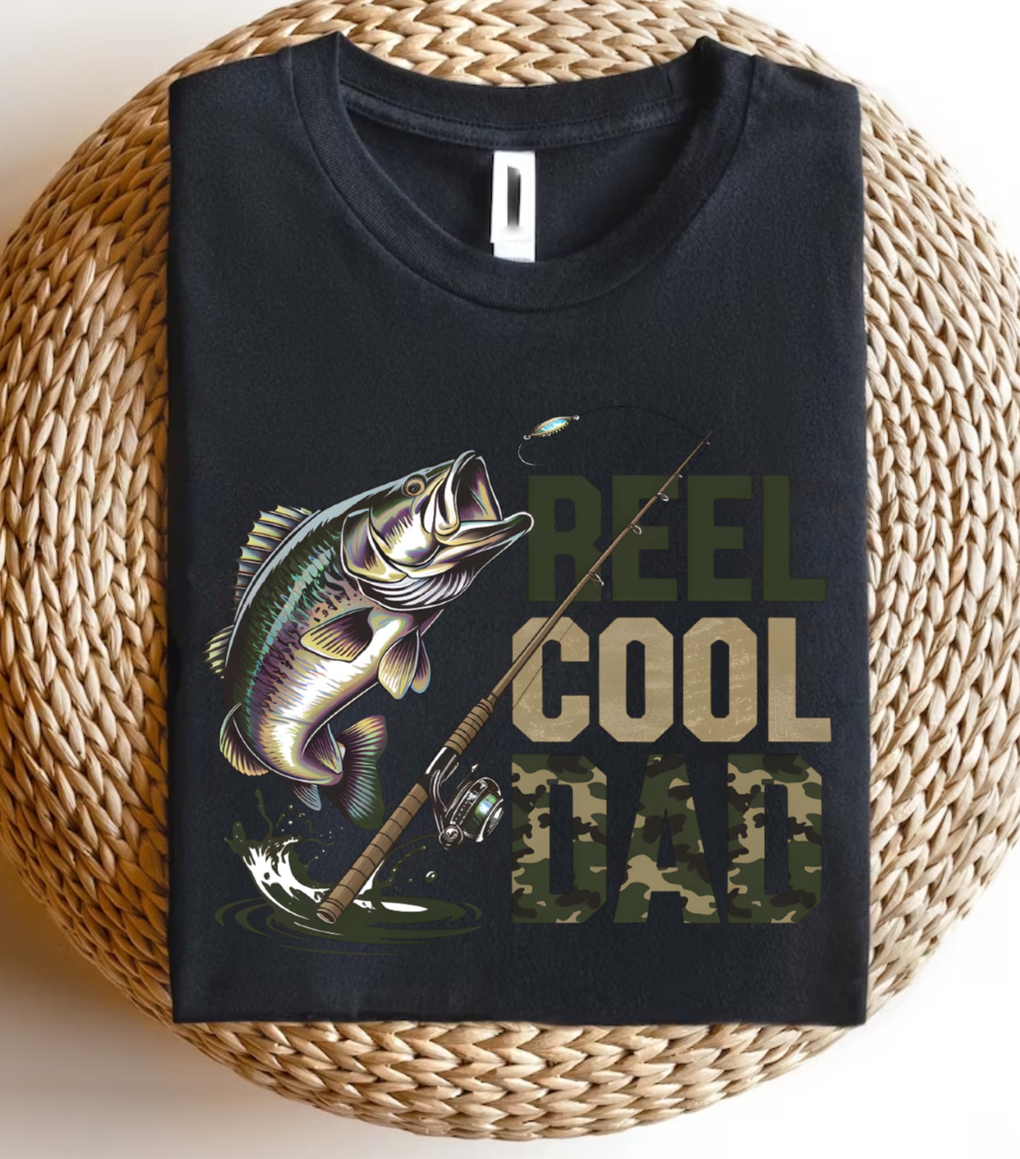 Retro Reel Cool Dad Sweatshirt, Wishin' I Was Fishin' Sweatshirt, Fishing Dad Sweatshirt,   Bass Fishing Sweatshirt, Dad Birthday Gift Sweatshirt