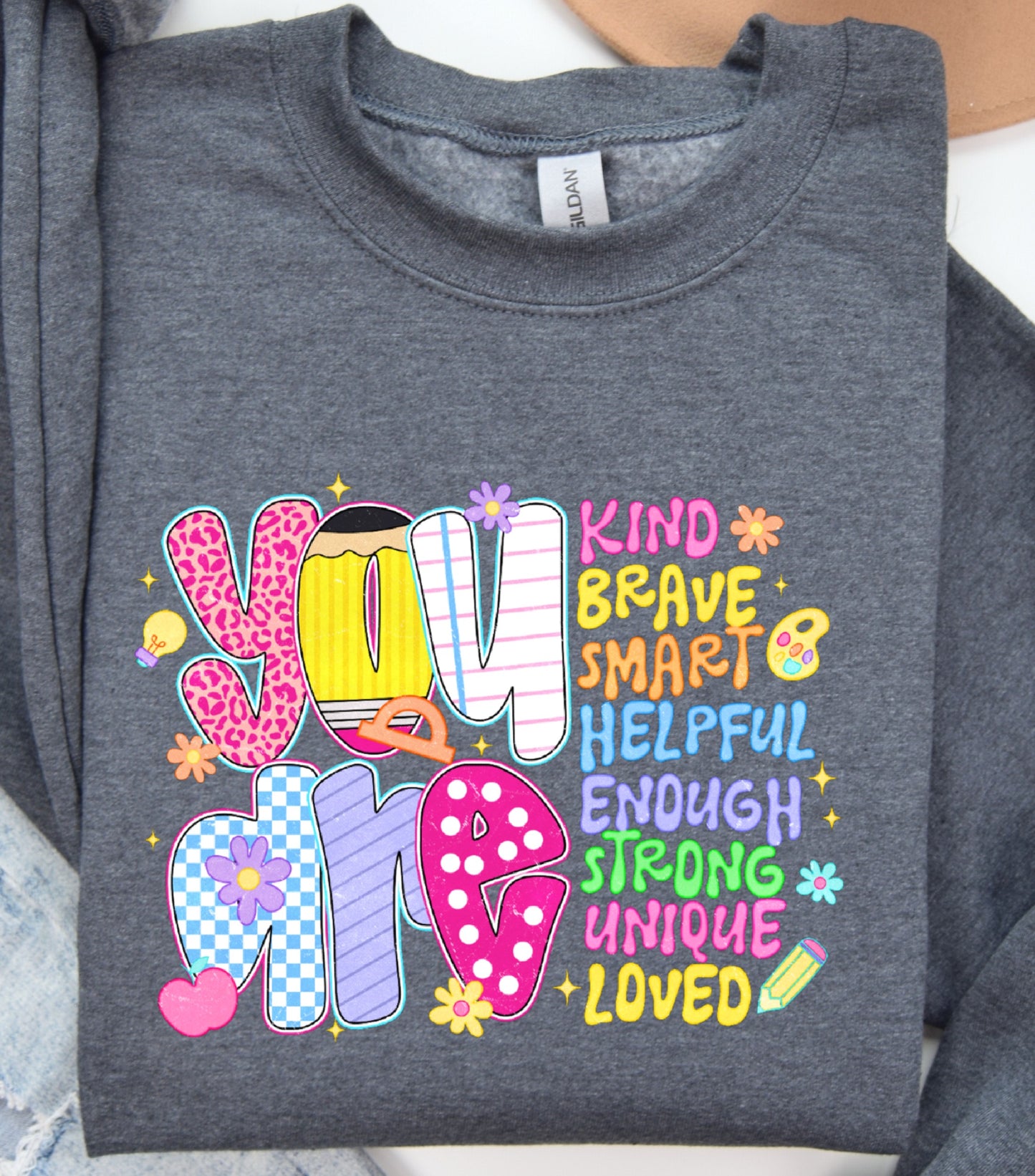 Back To School Sweatshirt, Hello School Sweatshirt, You Are Kind, Teacher Life Gift Sweatshirt, First Day Of School, Teacher Appreciation Gift Sweatshirt