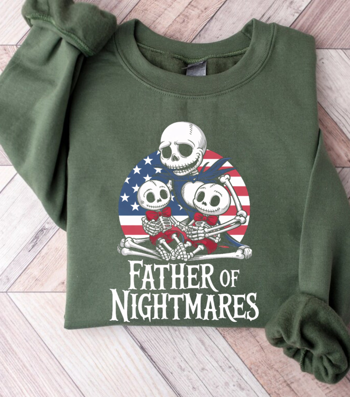 Father Of Nightmares Sweatshirt, Dad And Son Sweatshirt, Skellington Nightmare Sweatshirt, Father’s Day Gift Sweatshirt