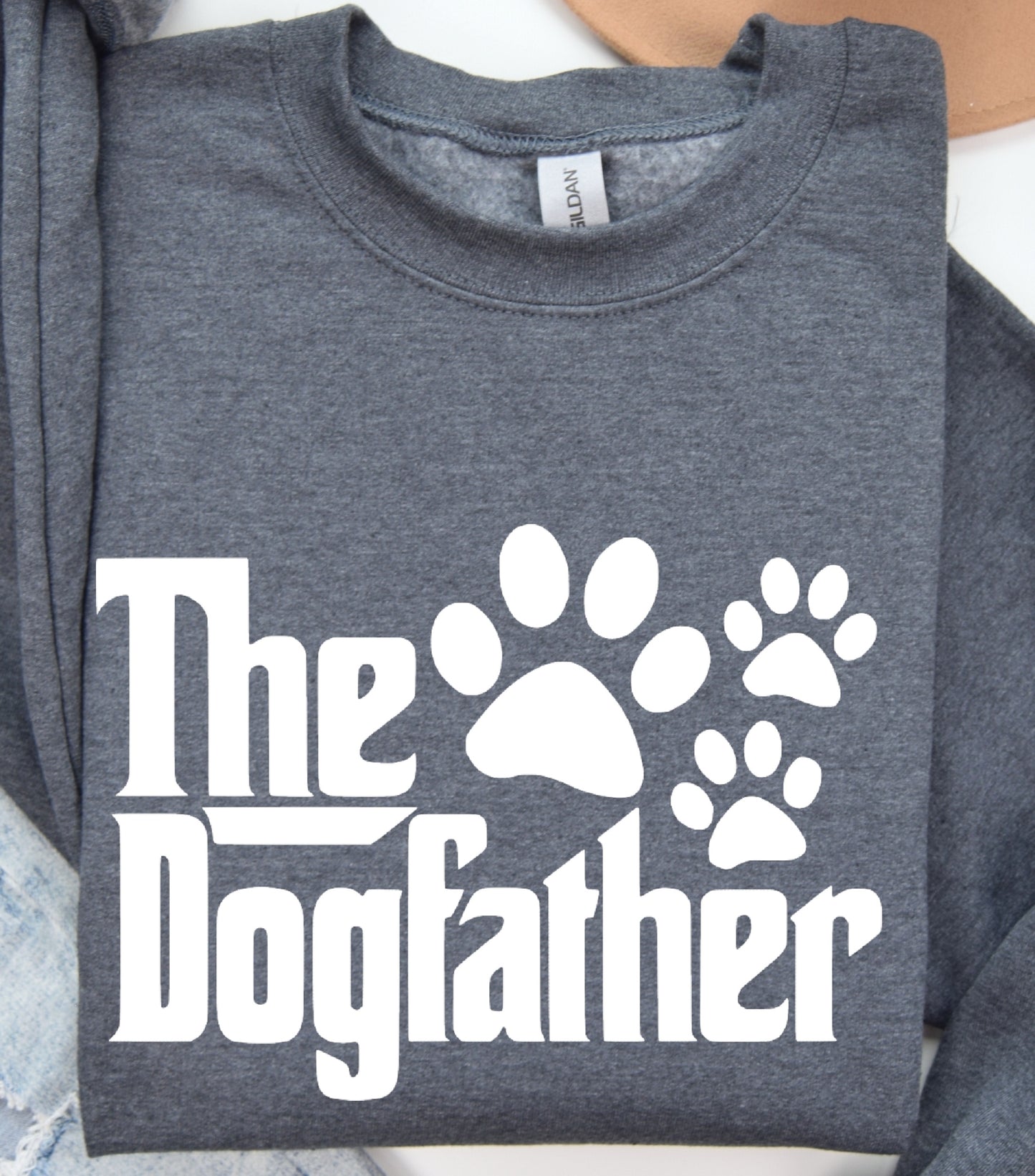 The Dogfather Sweatshirt, Dog Father's Day Gift Sweatshirt, Funny Father's Day Sweatshirt,  Gift for Dogs Dad Sweatshirt