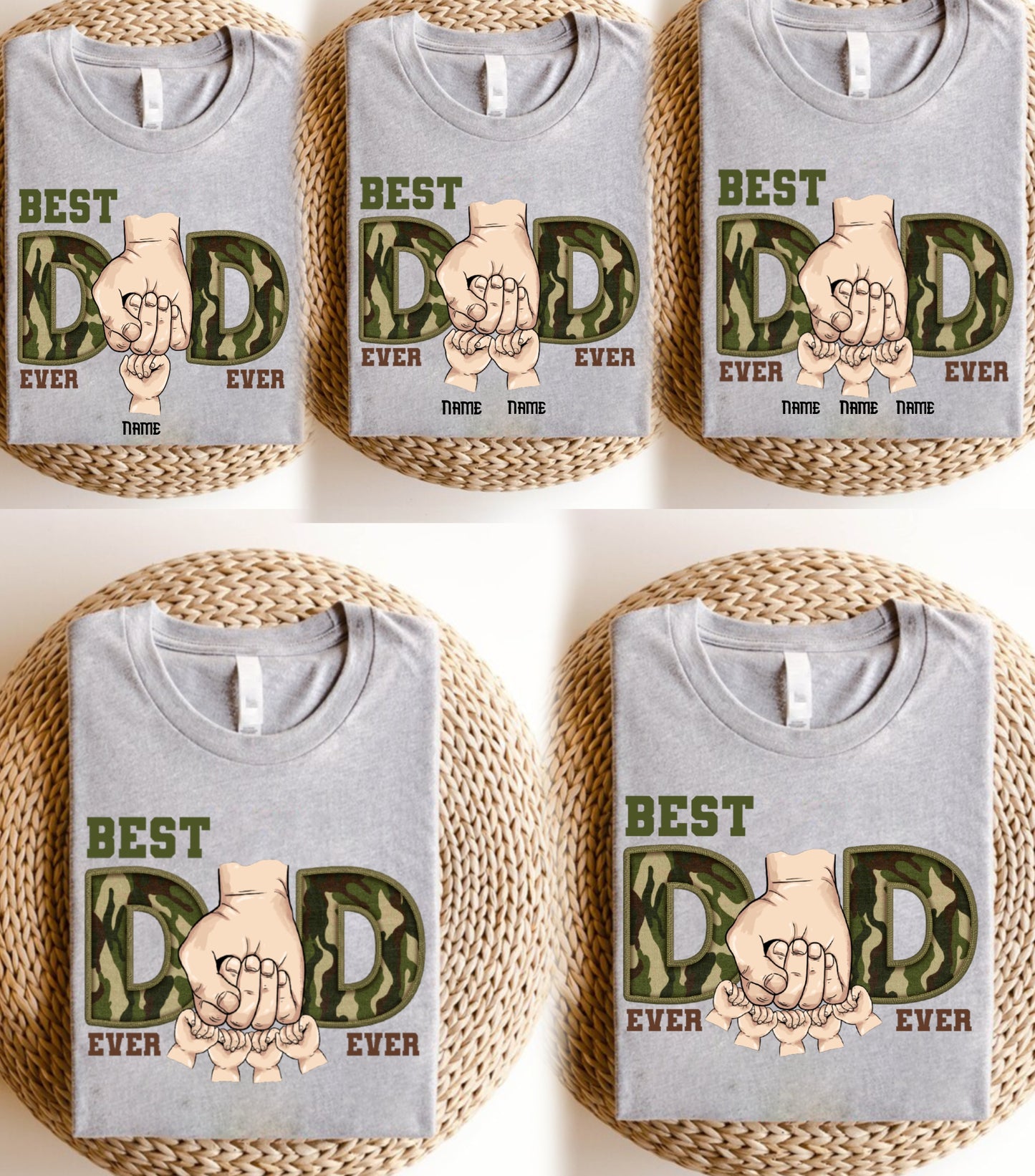 Best dad ever Sweatshirt, Custom name dad and kids Sweatshirt, dad military sweatshirt,  Father custom kids name Sweatshirt