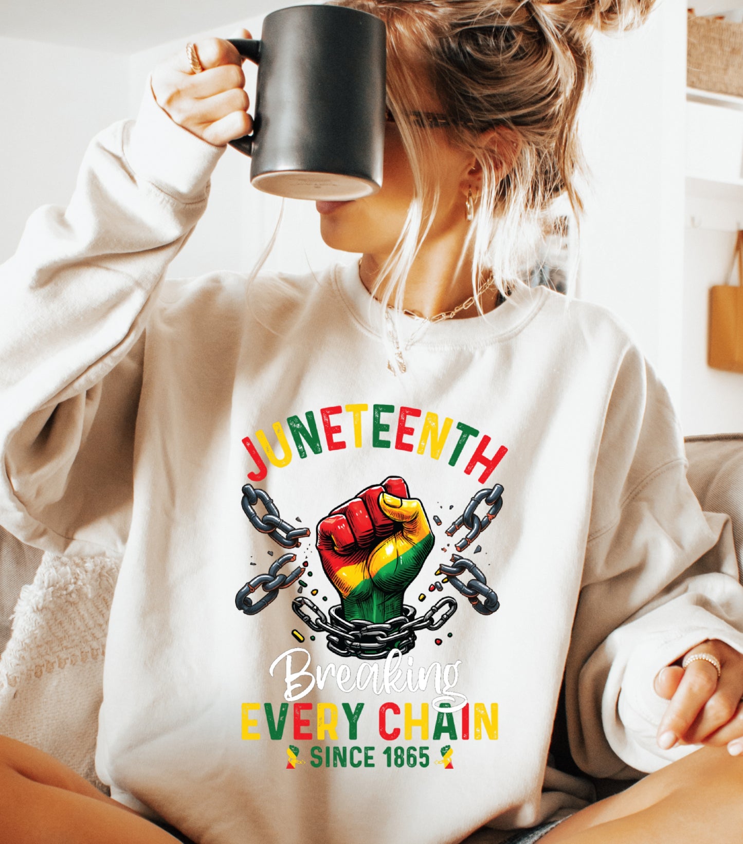 Breaking Every Chain Sweatshirt, Since 1865 Women Men Juneteenth Freedom Sweatshirt, Juneteenth 1865 sweatshirt,  Black History Sweatshirt, Black Freedom Sweatshirt