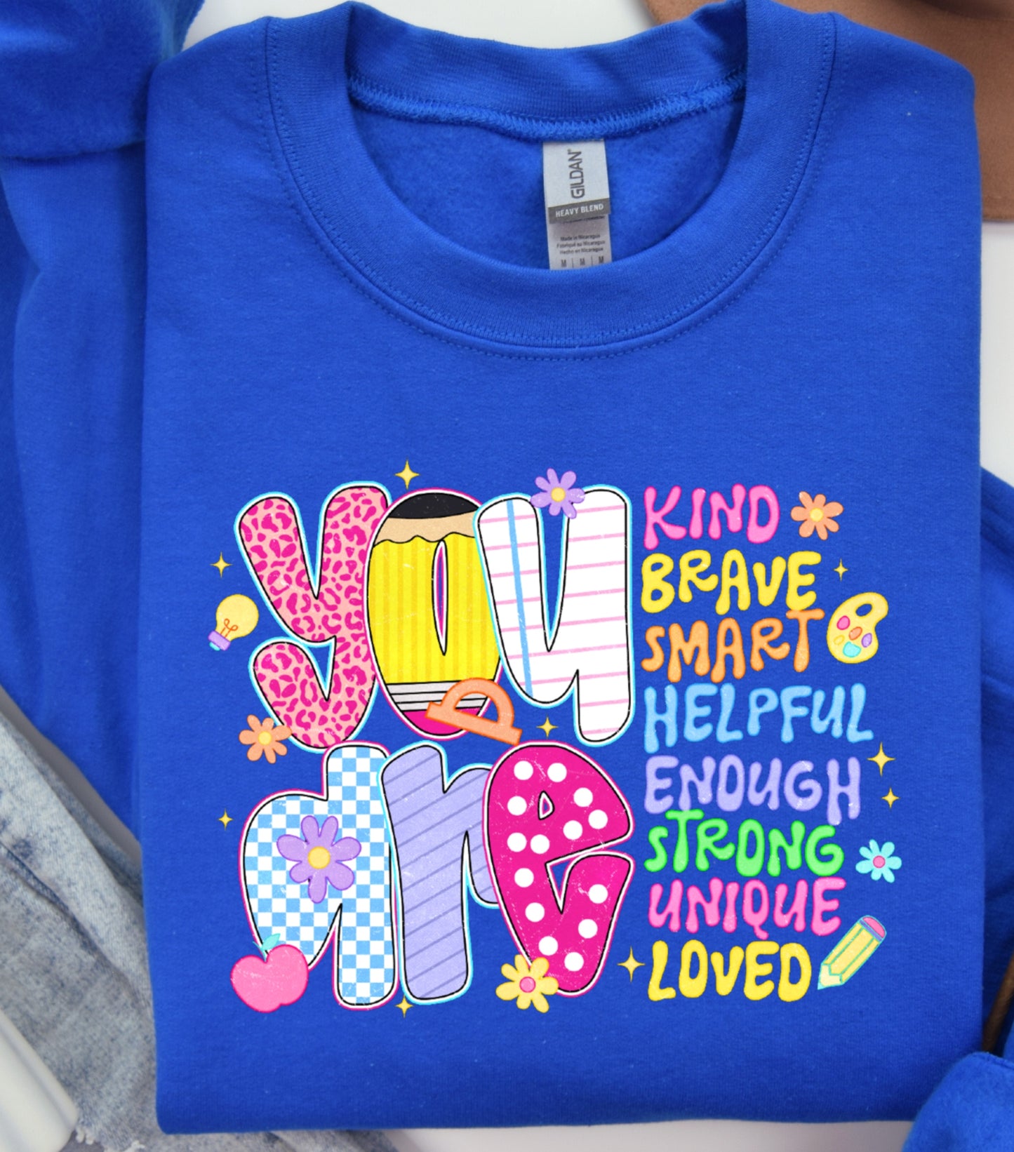 Back To School Sweatshirt, Hello School Sweatshirt, You Are Kind, Teacher Life Gift Sweatshirt, First Day Of School, Teacher Appreciation Gift Sweatshirt