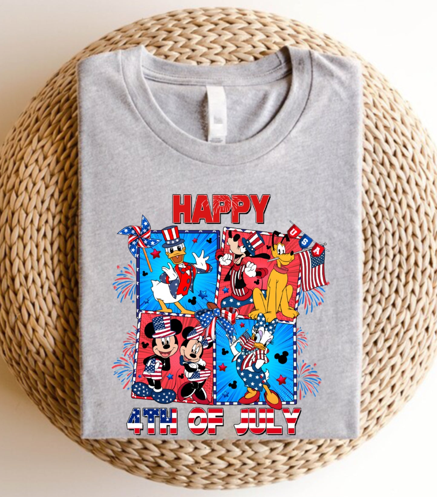Mouse 4th Of July Sweatshirt, Cartoon 4th July Sweatshirt, Fourth Of July, Independence Day Sweatshirt, &nbsp;4t of July Coquette Sweatshirt