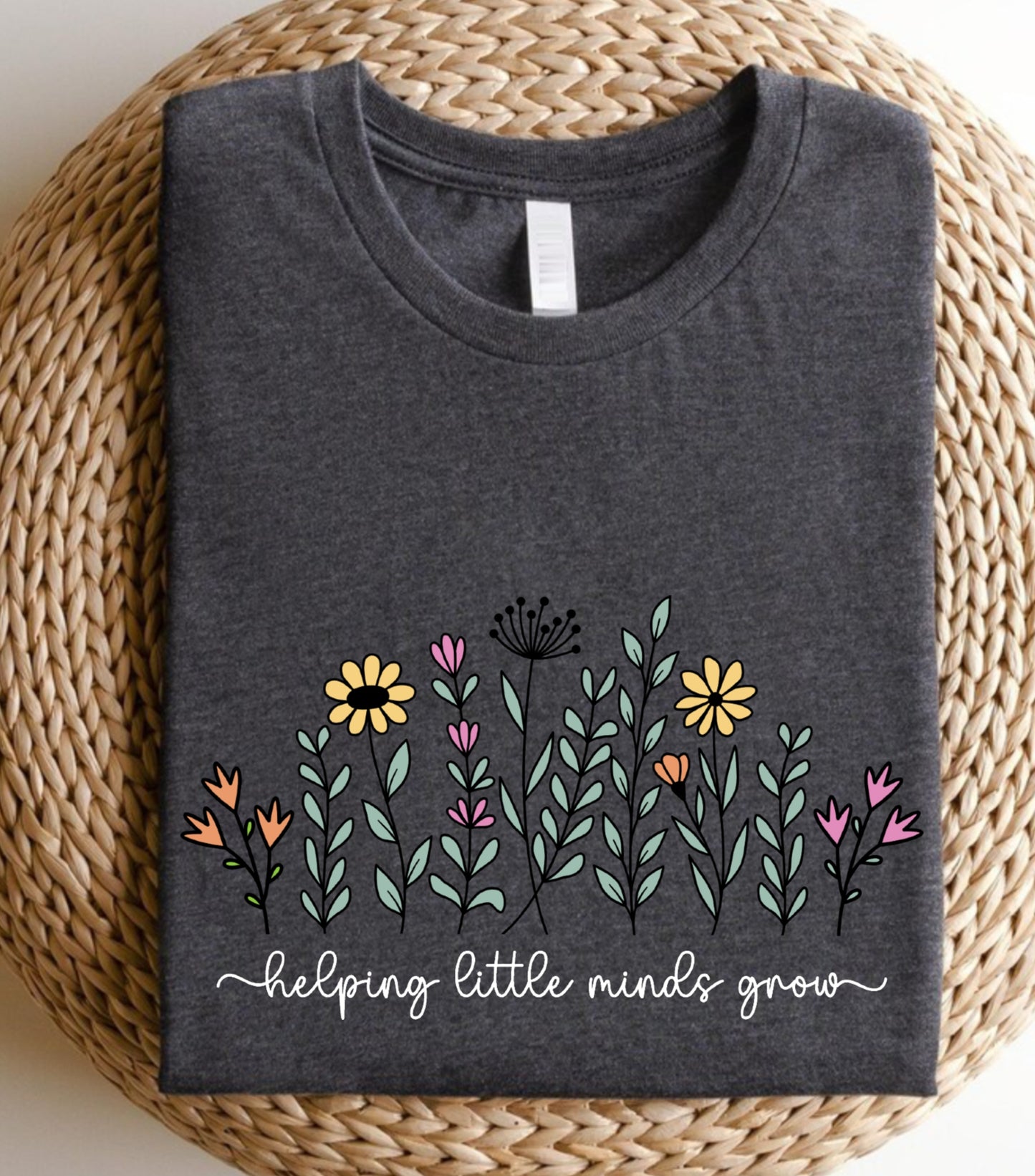 Teacher Wildflowers Sweatshirt, Helping Little Minds Grow Sweatshirt, Teacher Boho Flowers sweatshirt, Gift for Teacher sweatshirt