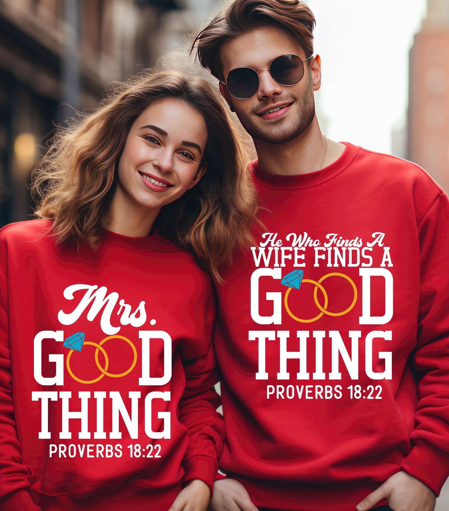 He Who Finds A Wife Sweatshirt, Finds A Good Thing Sweatshirt, Wifey found sweatshirt,   Couple, Husband and wife Sweatshirt