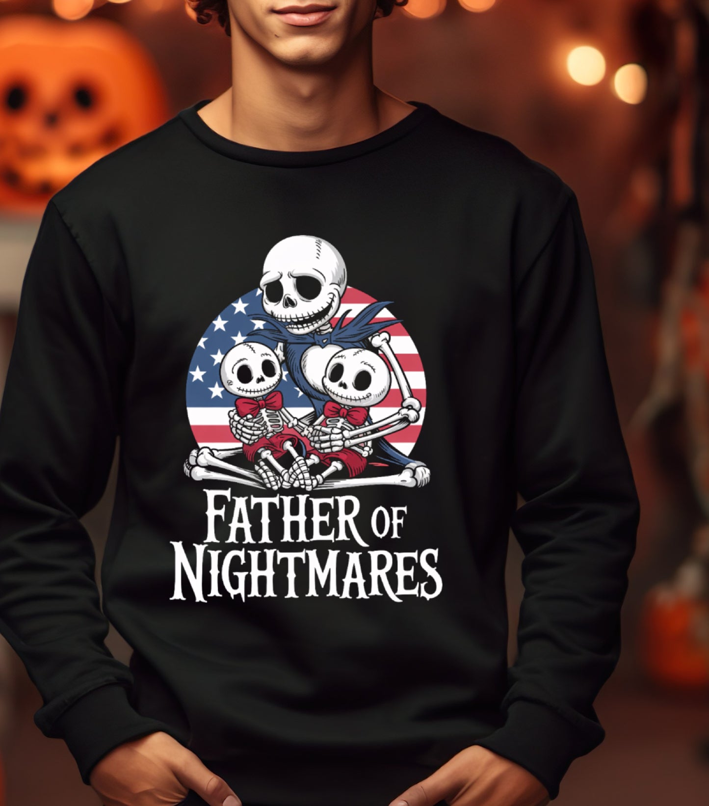 Father Of Nightmares Sweatshirt, Dad And Son Sweatshirt, Skellington Nightmare Sweatshirt, Father’s Day Gift Sweatshirt