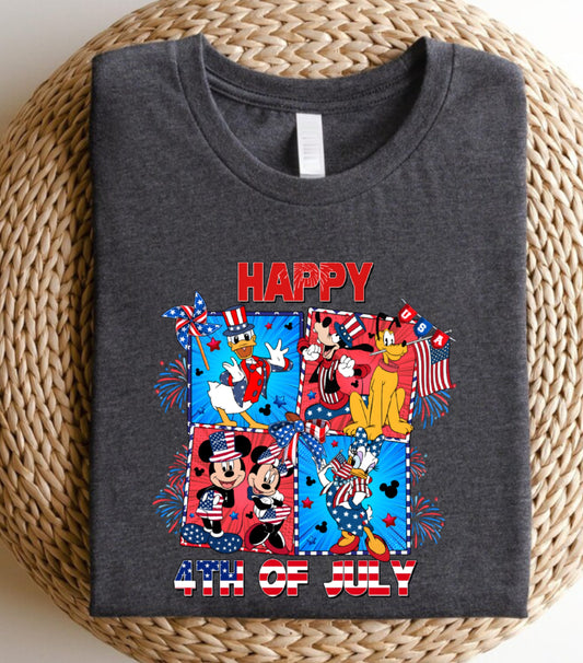 Mouse 4th Of July Sweatshirt, Cartoon 4th July Sweatshirt, Fourth Of July, Independence Day Sweatshirt, &nbsp;4t of July Coquette Sweatshirt