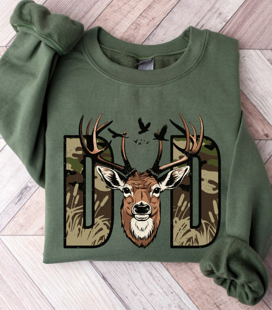 Hunter Dad sweatshirt, Deer Hunting sweatshirt, Best Buckin Dad Ever sweatshirt, Father's day sweatshirt