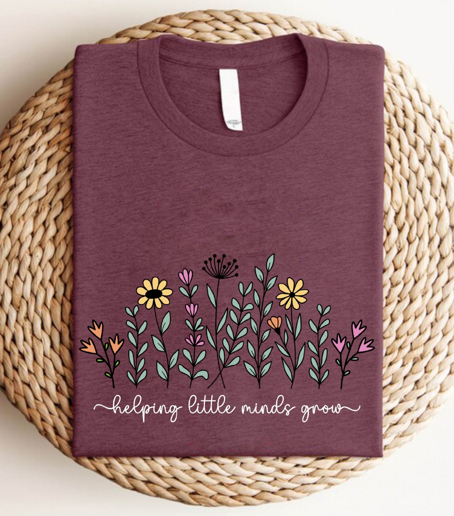 Teacher Wildflowers Sweatshirt, Helping Little Minds Grow Sweatshirt, Teacher Boho Flowers sweatshirt, Gift for Teacher sweatshirt
