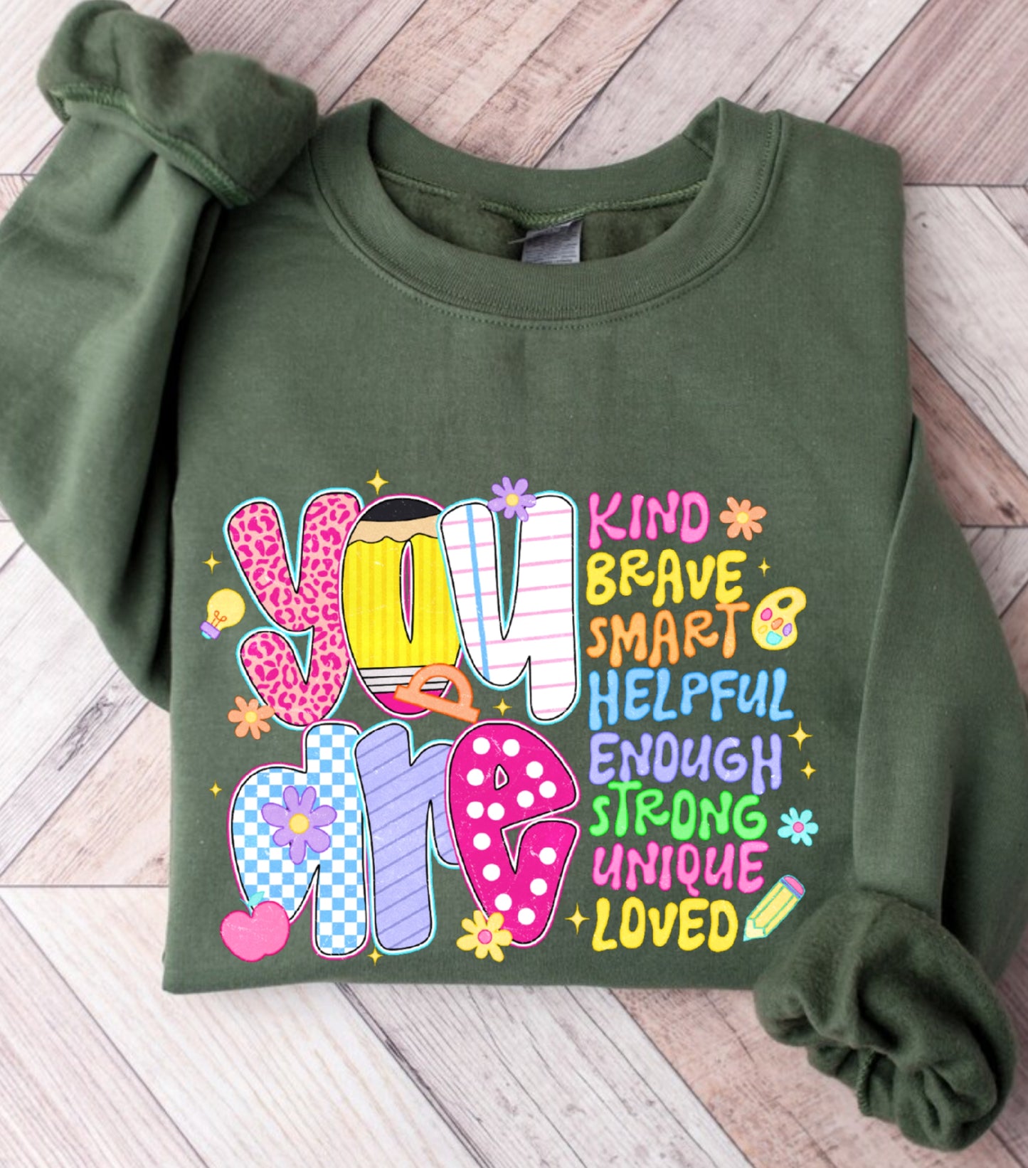 Back To School Sweatshirt, Hello School Sweatshirt, You Are Kind, Teacher Life Gift Sweatshirt, First Day Of School, Teacher Appreciation Gift Sweatshirt