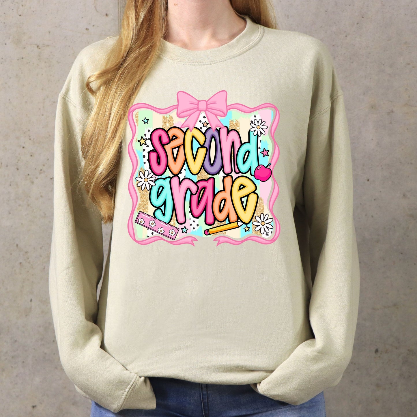 Preppy Back To School Sweatshirt, First Day Of School Sweatshirt, Coquette Teacher Sweatshirt, gift for Girls Sweatshirt