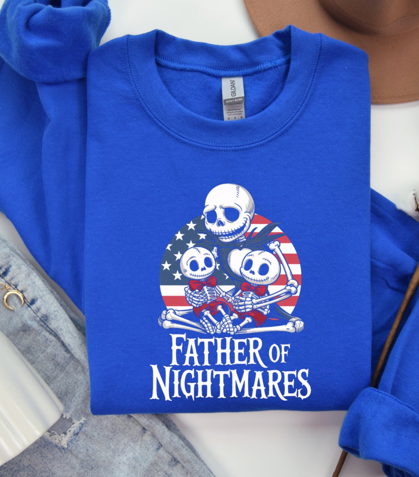 Father Of Nightmares Sweatshirt, Dad And Son Sweatshirt, Skellington Nightmare Sweatshirt, Father’s Day Gift Sweatshirt