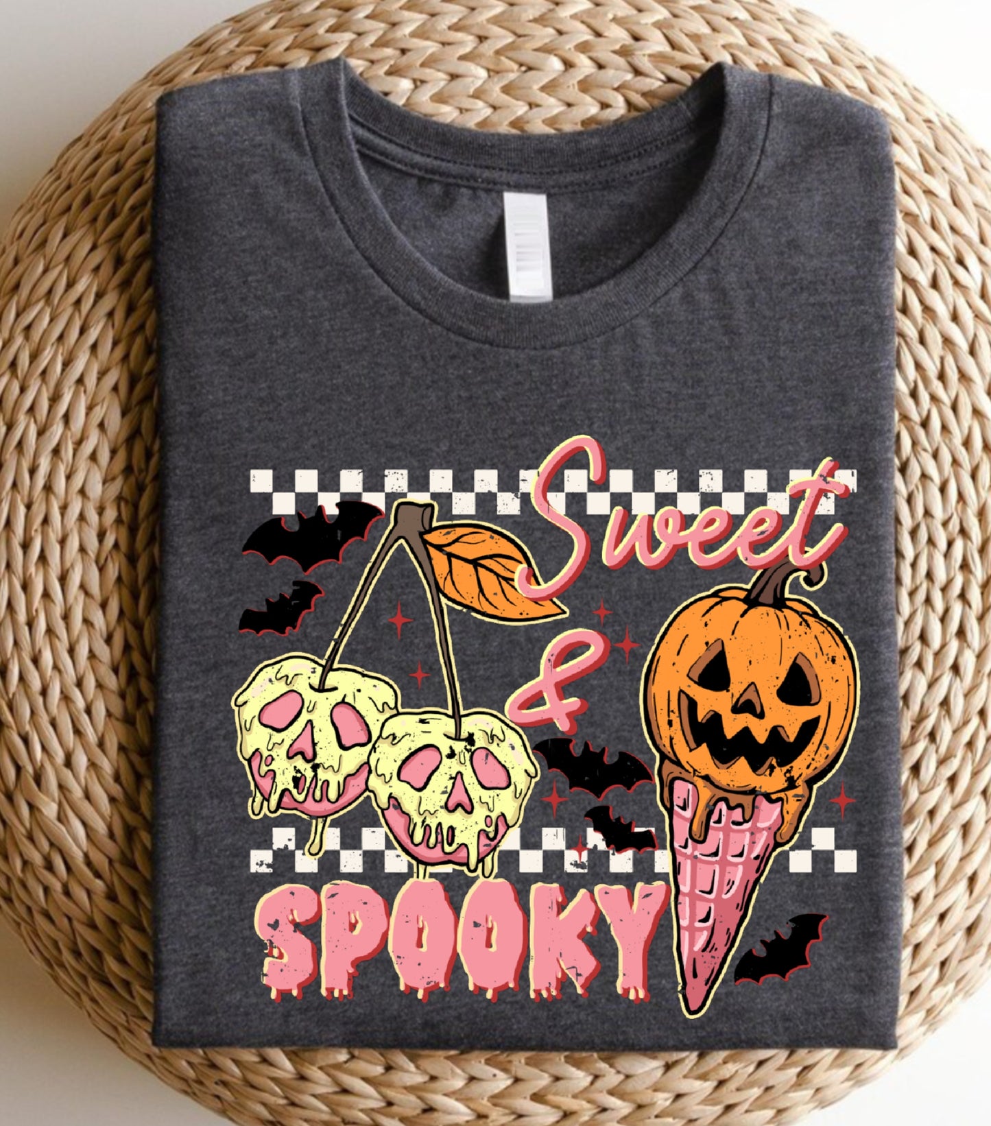Sweet and Spooky Halloween Sweatshirt, Trendy Halloween Ice cream Sweatshirt, Funny Spooky Season,  Trick or treat sweatshirt, Funny Fall Summer sweatshirt