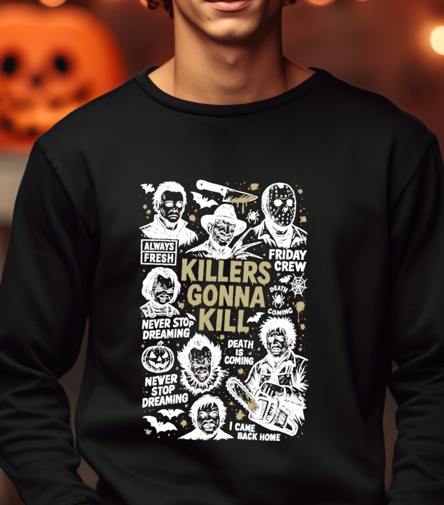 Horror Friends Sweatshirt, Retro Halloween Sweatshirt, The Boys Of Fall for gift Sweatshirt, Horror Movie Halloween Sweatshirt