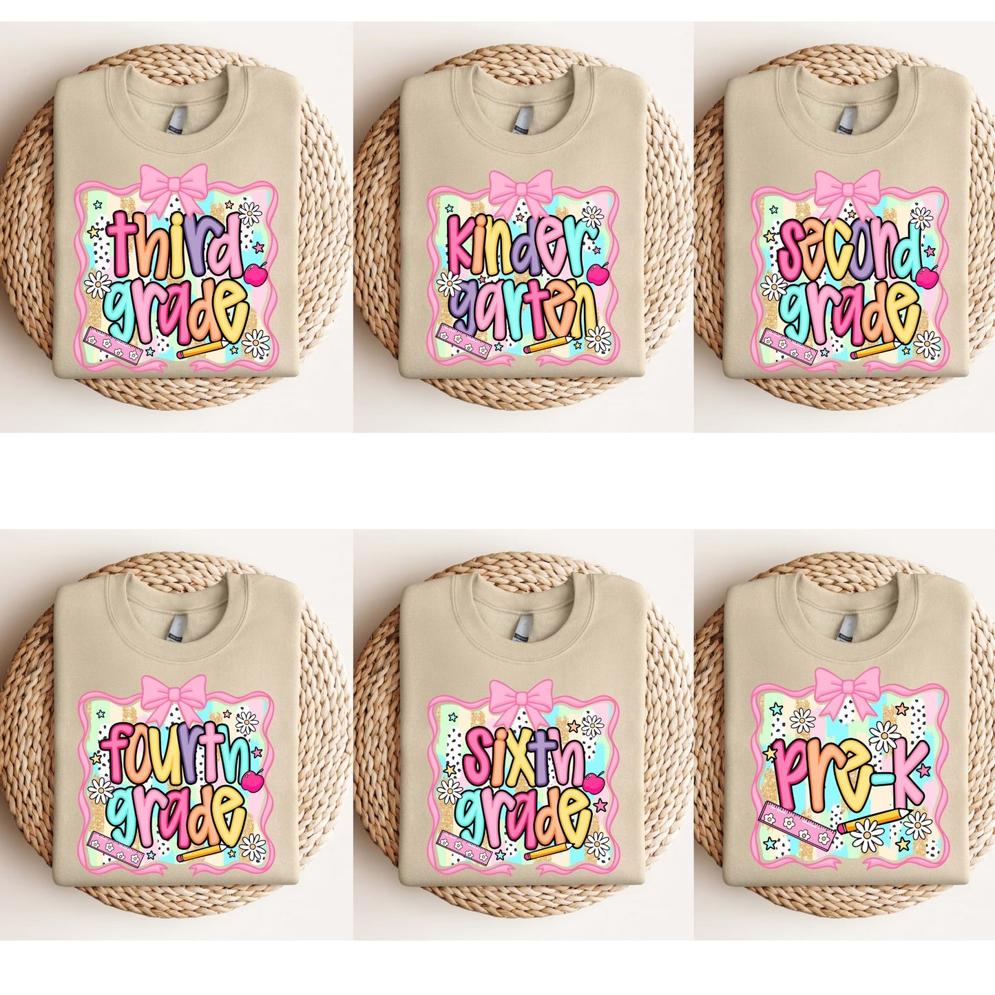 Preppy Back To School Sweatshirt, First Day Of School Sweatshirt, Coquette Teacher Sweatshirt, gift for Girls Sweatshirt