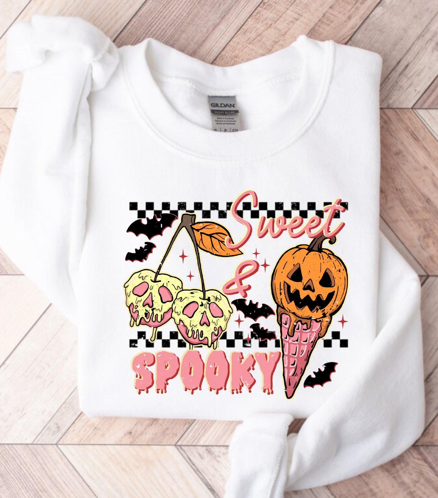 Sweet and Spooky Halloween Sweatshirt, Trendy Halloween Ice cream Sweatshirt, Funny Spooky Season,  Trick or treat sweatshirt, Funny Fall Summer sweatshirt
