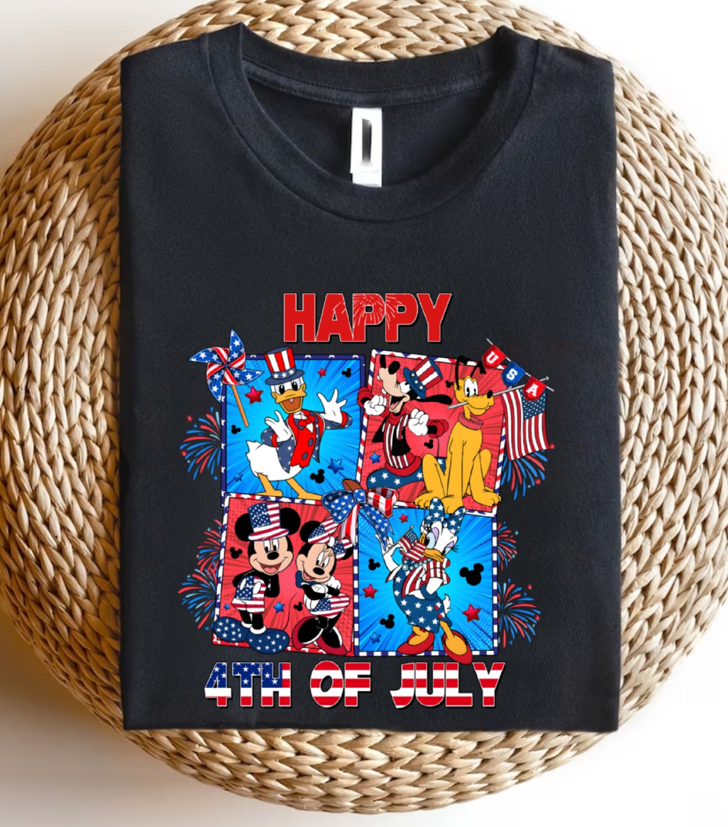 Mouse 4th Of July Sweatshirt, Cartoon 4th July Sweatshirt, Fourth Of July, Independence Day Sweatshirt, &nbsp;4t of July Coquette Sweatshirt