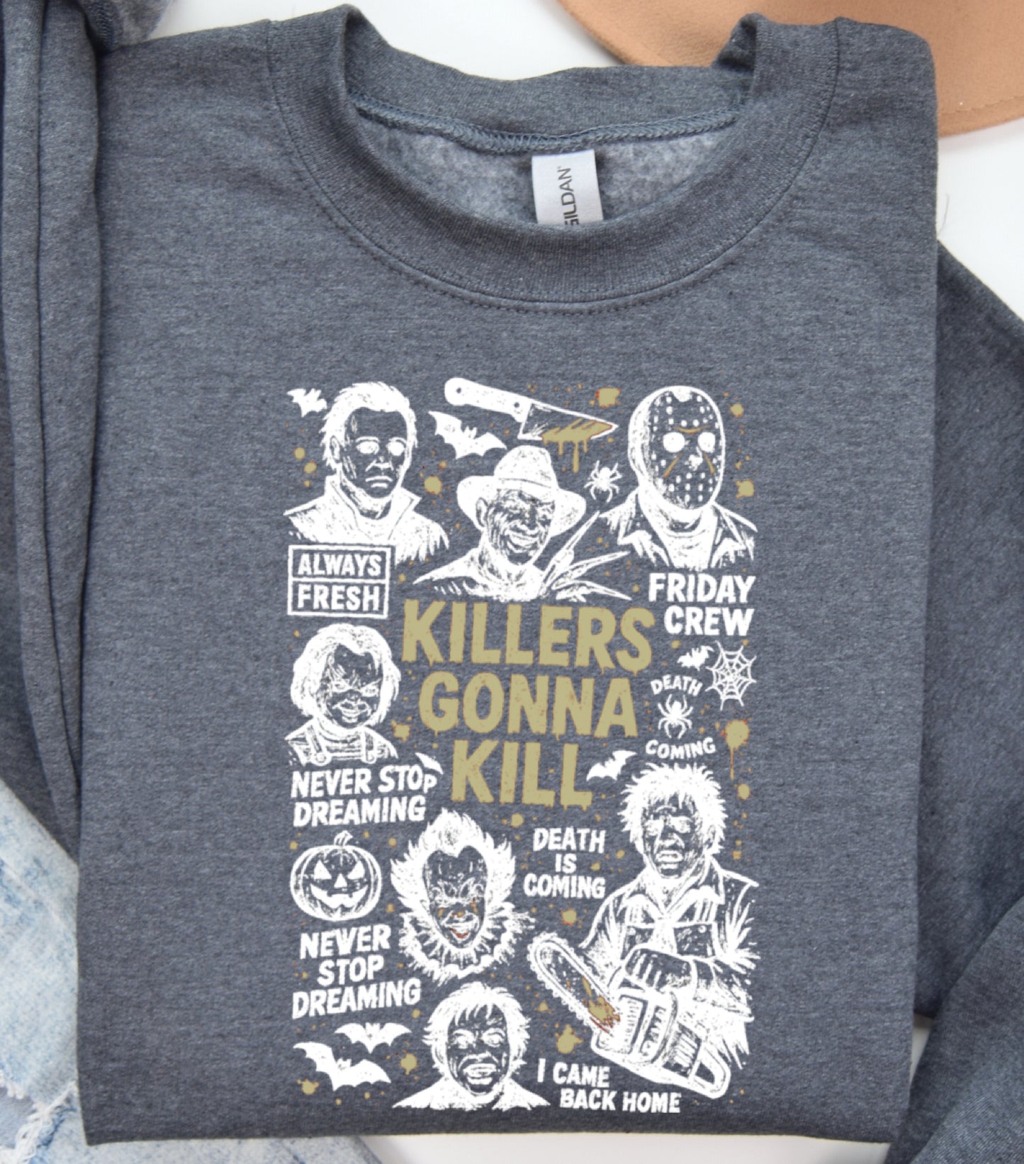 Horror Friends Sweatshirt, Retro Halloween Sweatshirt, The Boys Of Fall for gift Sweatshirt, Horror Movie Halloween Sweatshirt